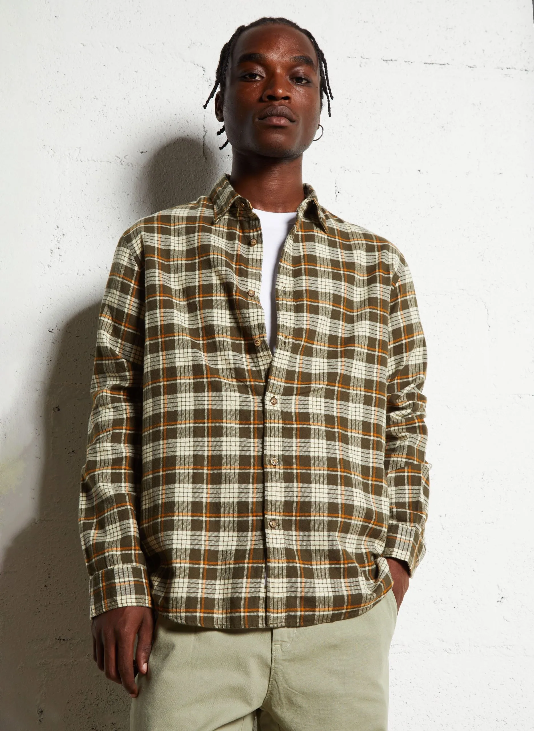 Baumwollhemd mit klassischem Kragen Grun OWEN