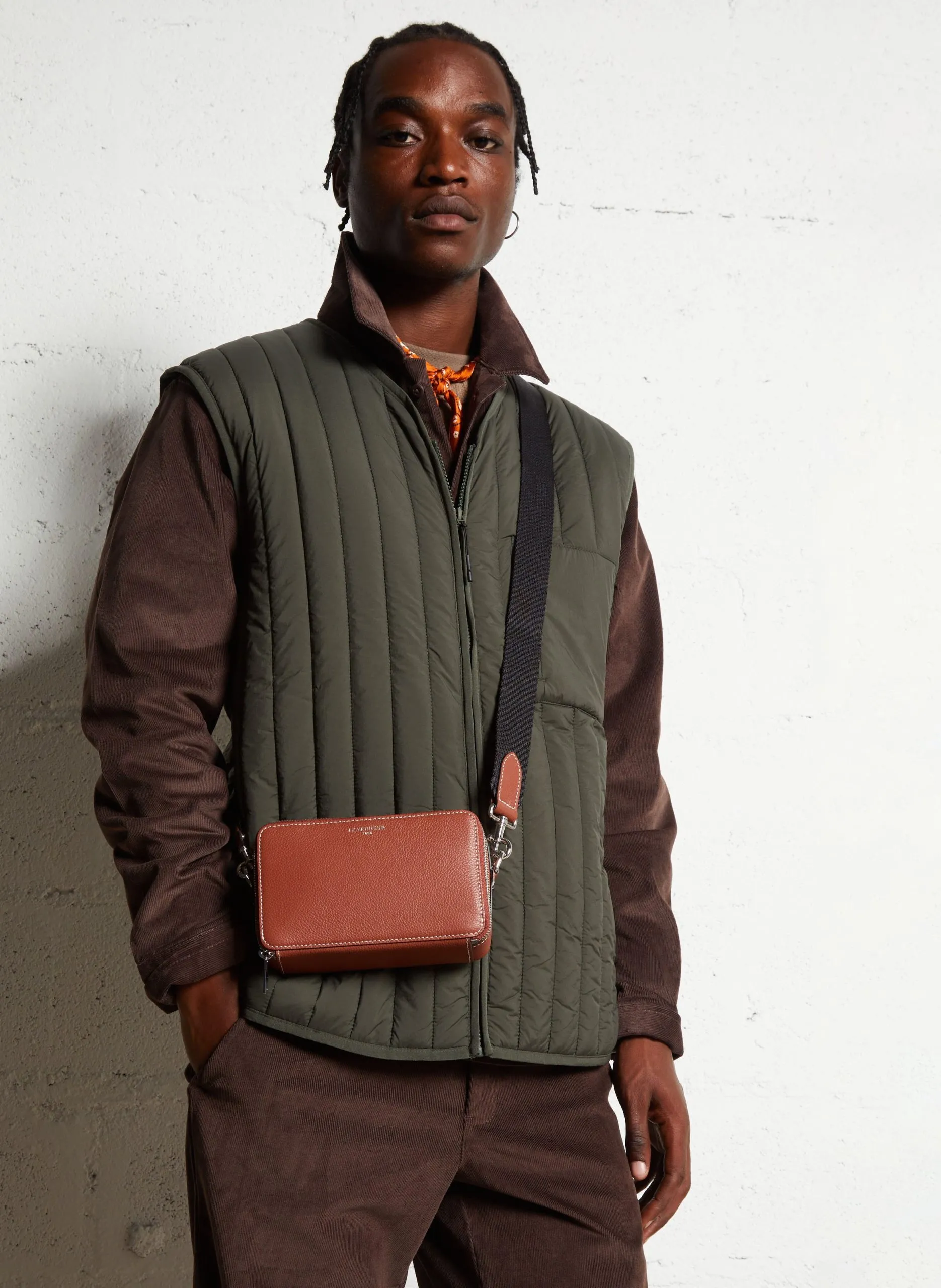 Gerade gesteppte V-Ausschnitt-Jacke Grun BANJA