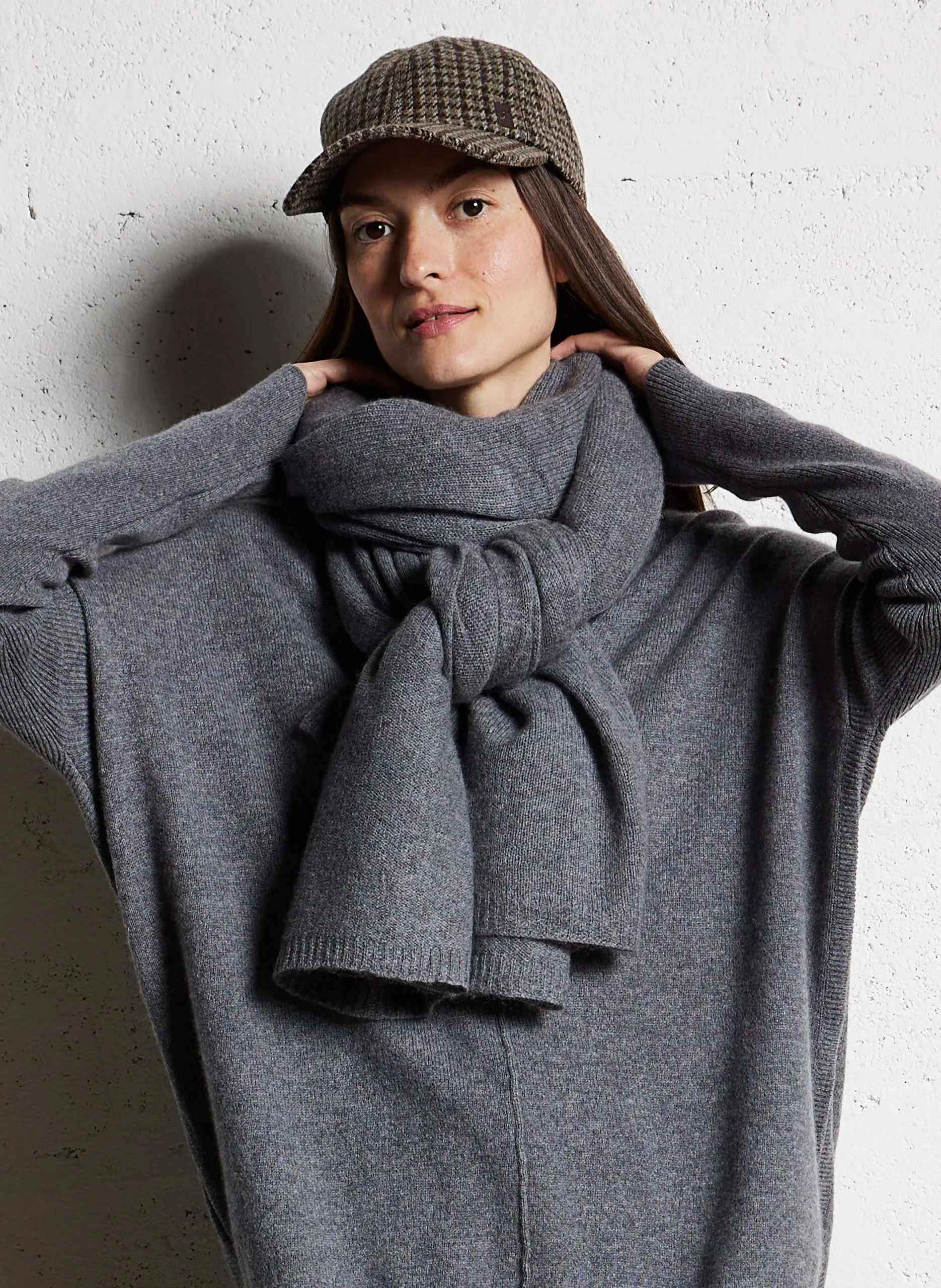 Kaschmirschal Silber DAIZY