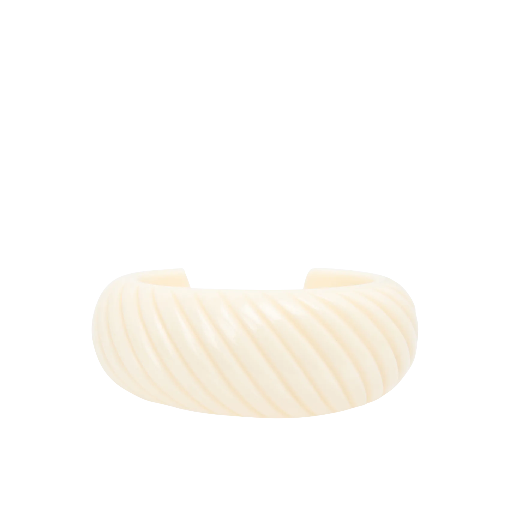 Offener gravierte Armreif Weiss JOLLY