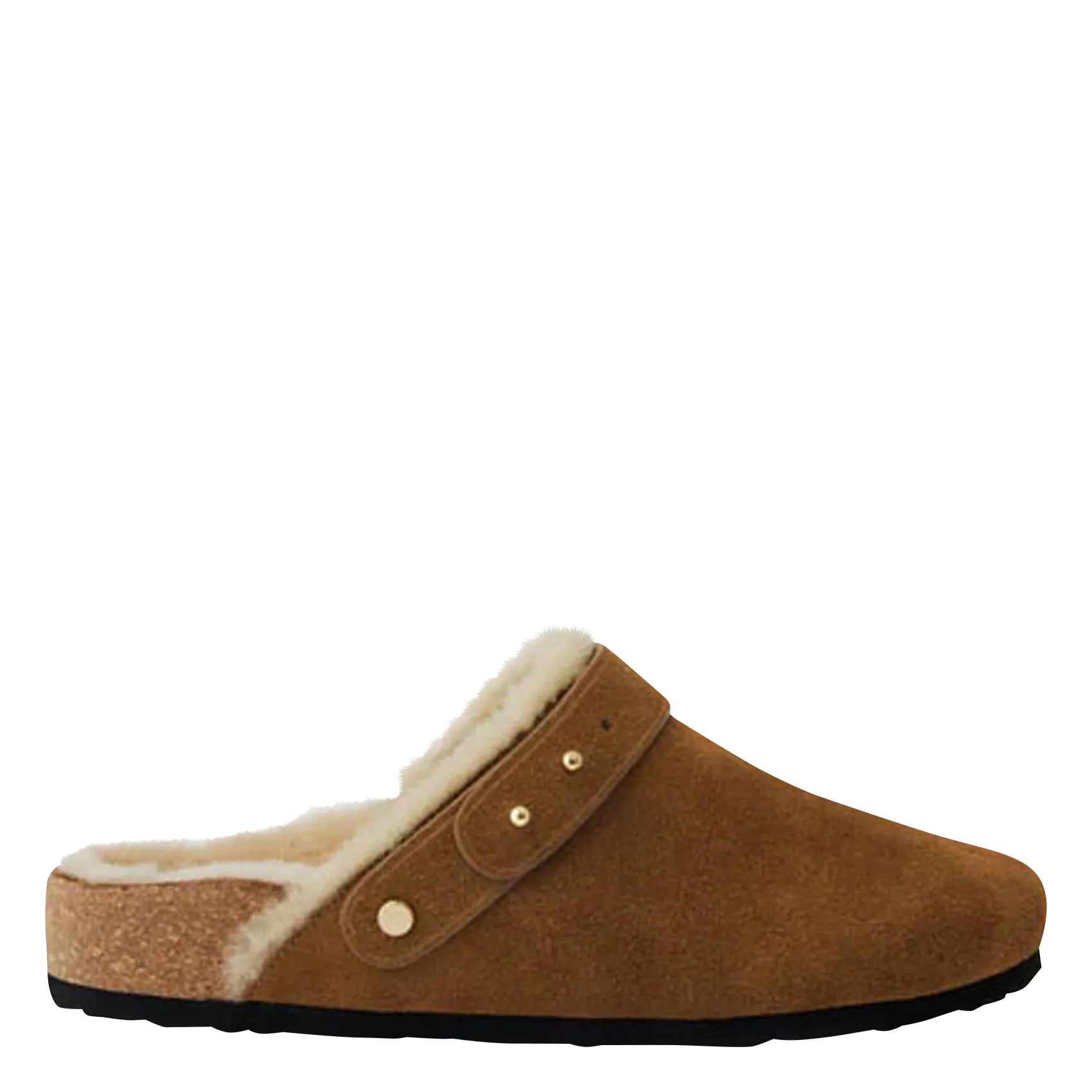 Gefütterte Clogs aus Veloursleder Beige SLEEPY