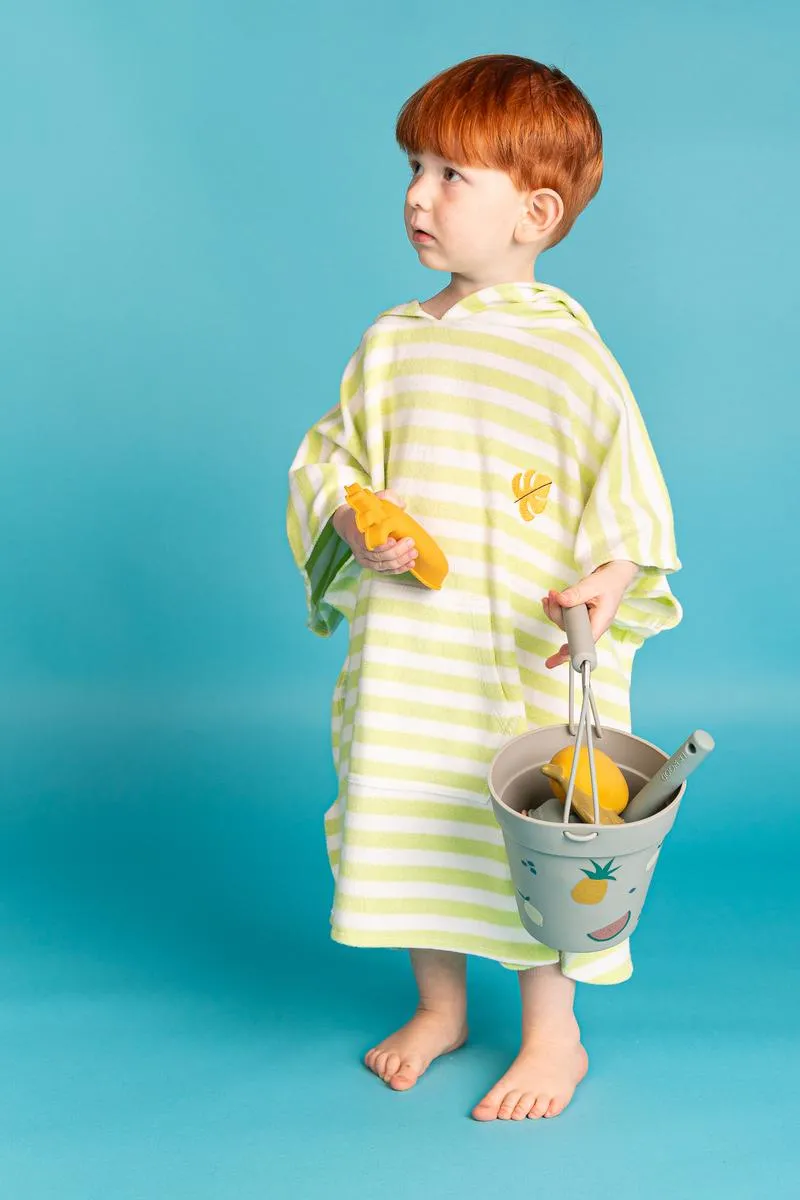 Badeponcho "Alvi", Biobaumwolle, GOTS-zertifiziert, lime-cream