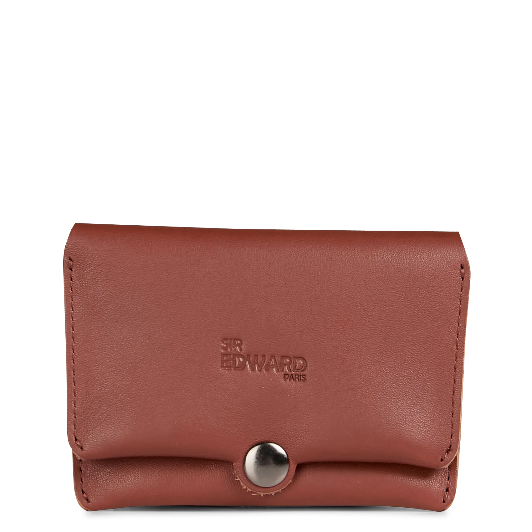 Kartenetui aus Leder Braun ALPHA