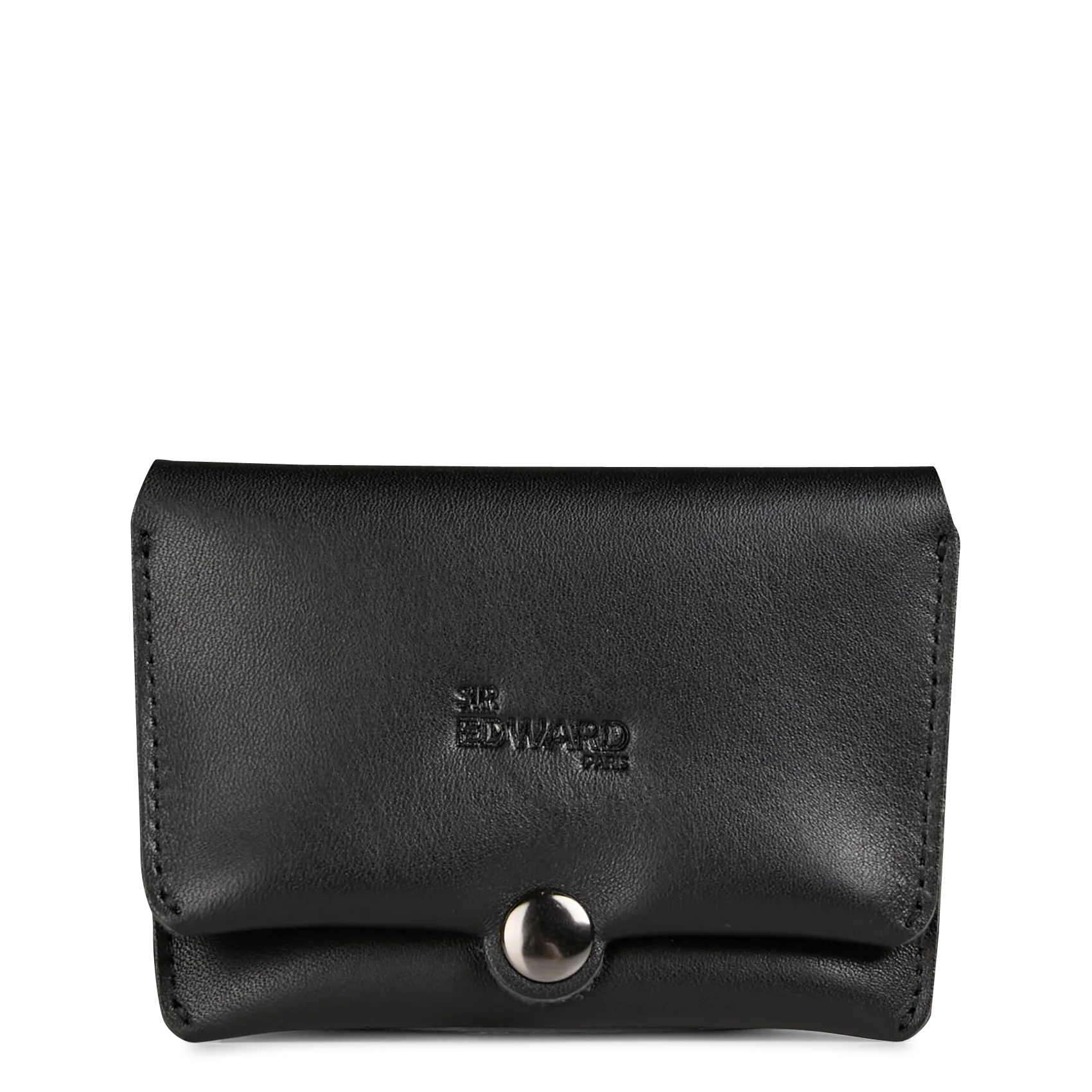 Kartenetui aus Leder Schwarz ALPHA