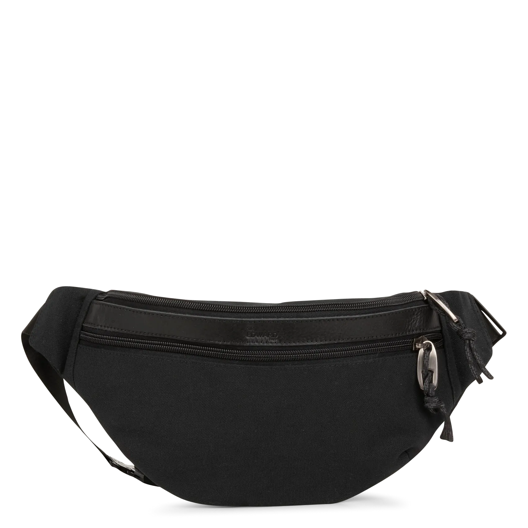 Gürteltasche aus zweifarbigem Leder-Mix Schwarz DELTA