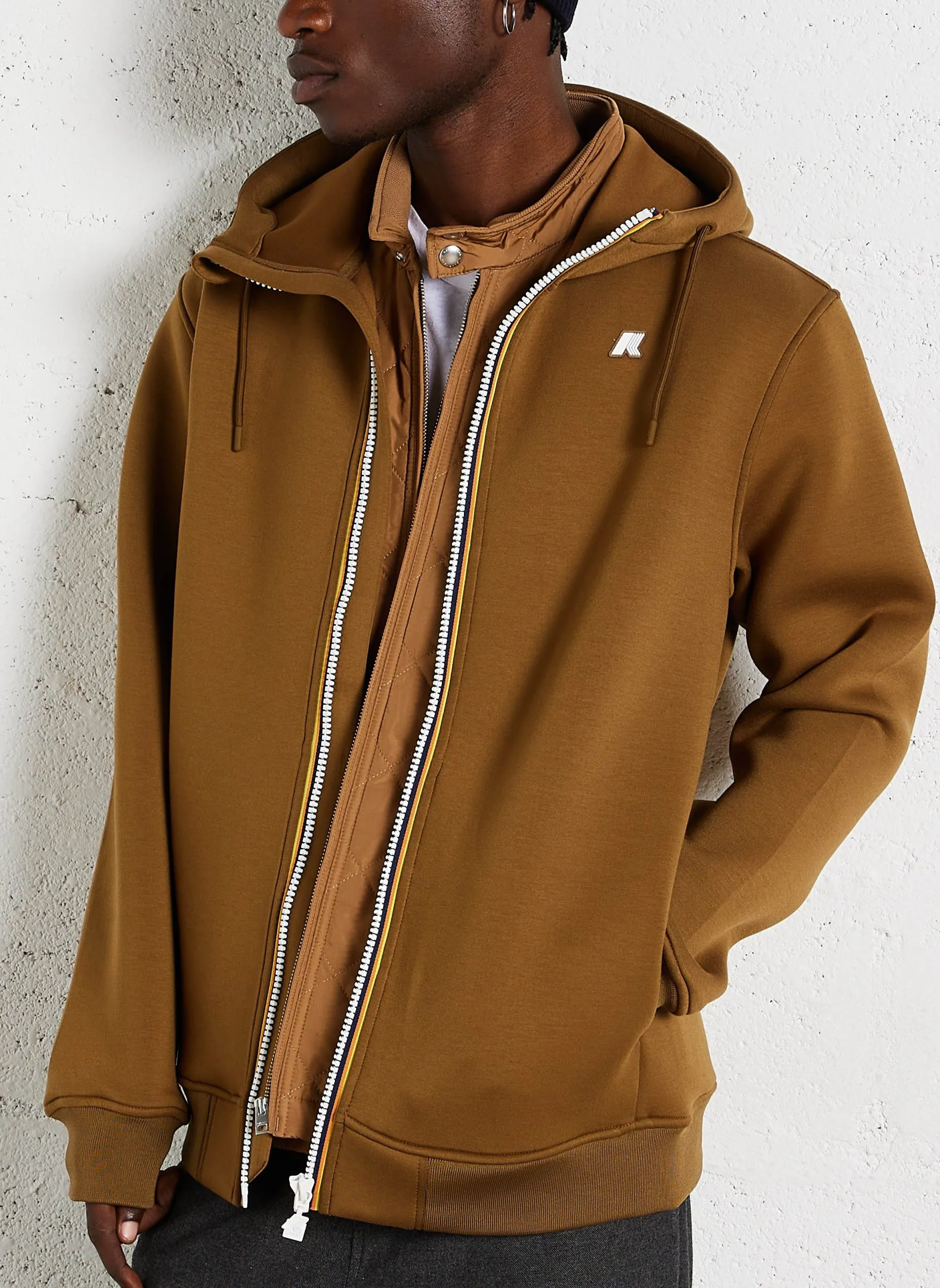 Weiter Kapuzen-Zipper-Sweatshirt Braun RAINER SPACER