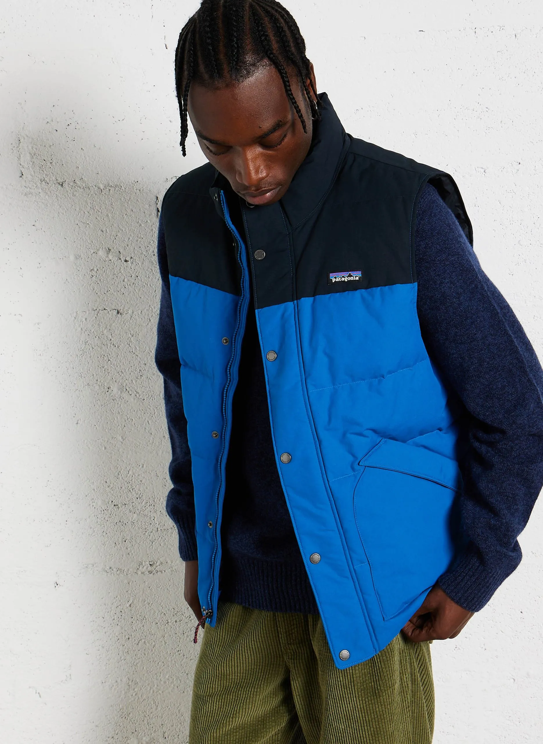 Steppweste mit Stehkragen Blau DOWNDRIFT