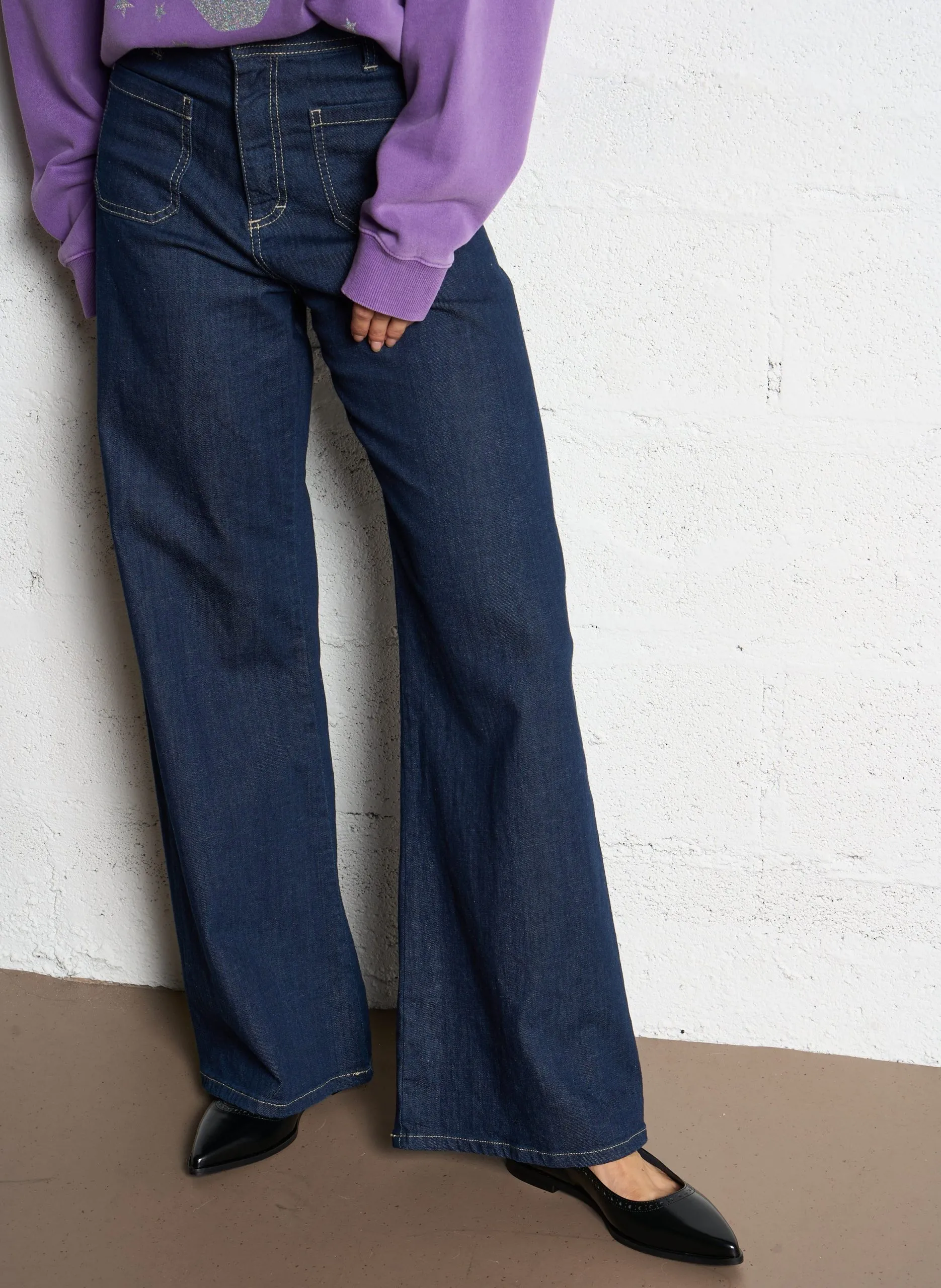 Bootcut-Jeans Blau