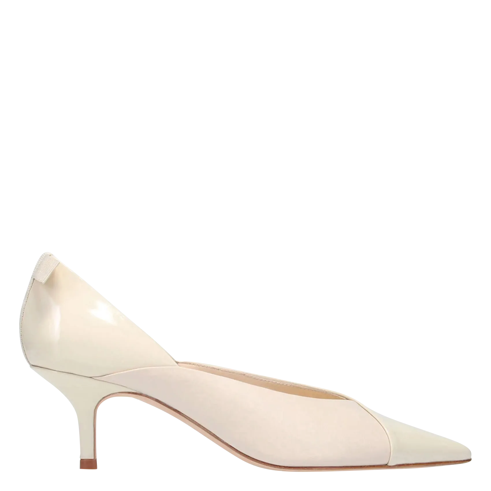 Lacklederpumps mit kleinem Absatz Beige LAURINE