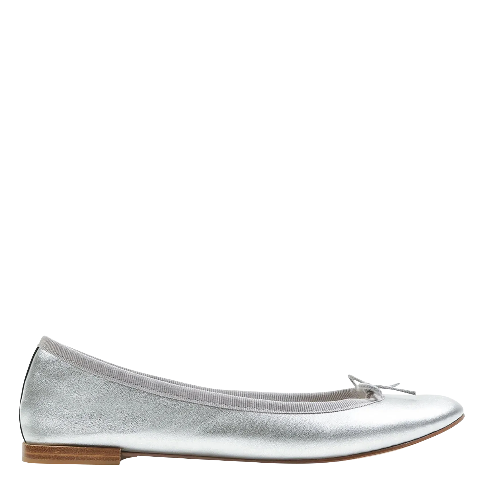 Ballerinas aus Metallic-Leder Silber CENDRILLON