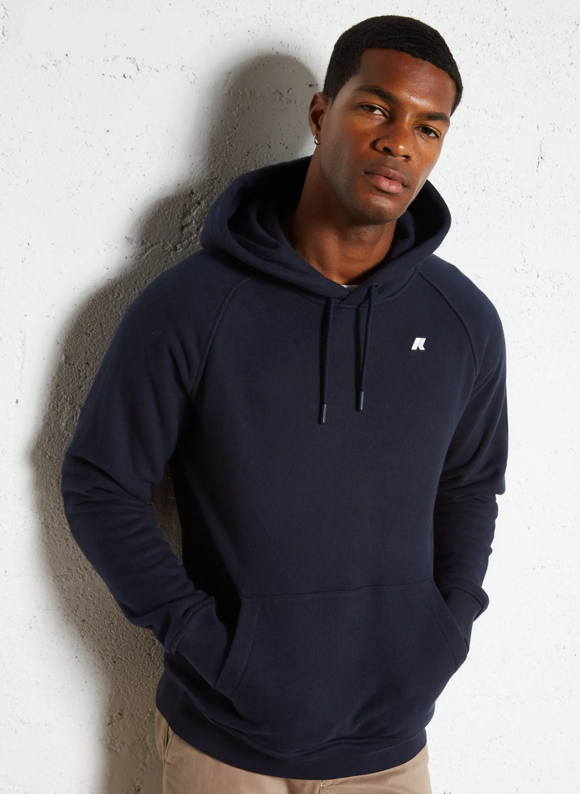 Kapuzensweatshirt Blau ALBAN HEAVY FLEECE