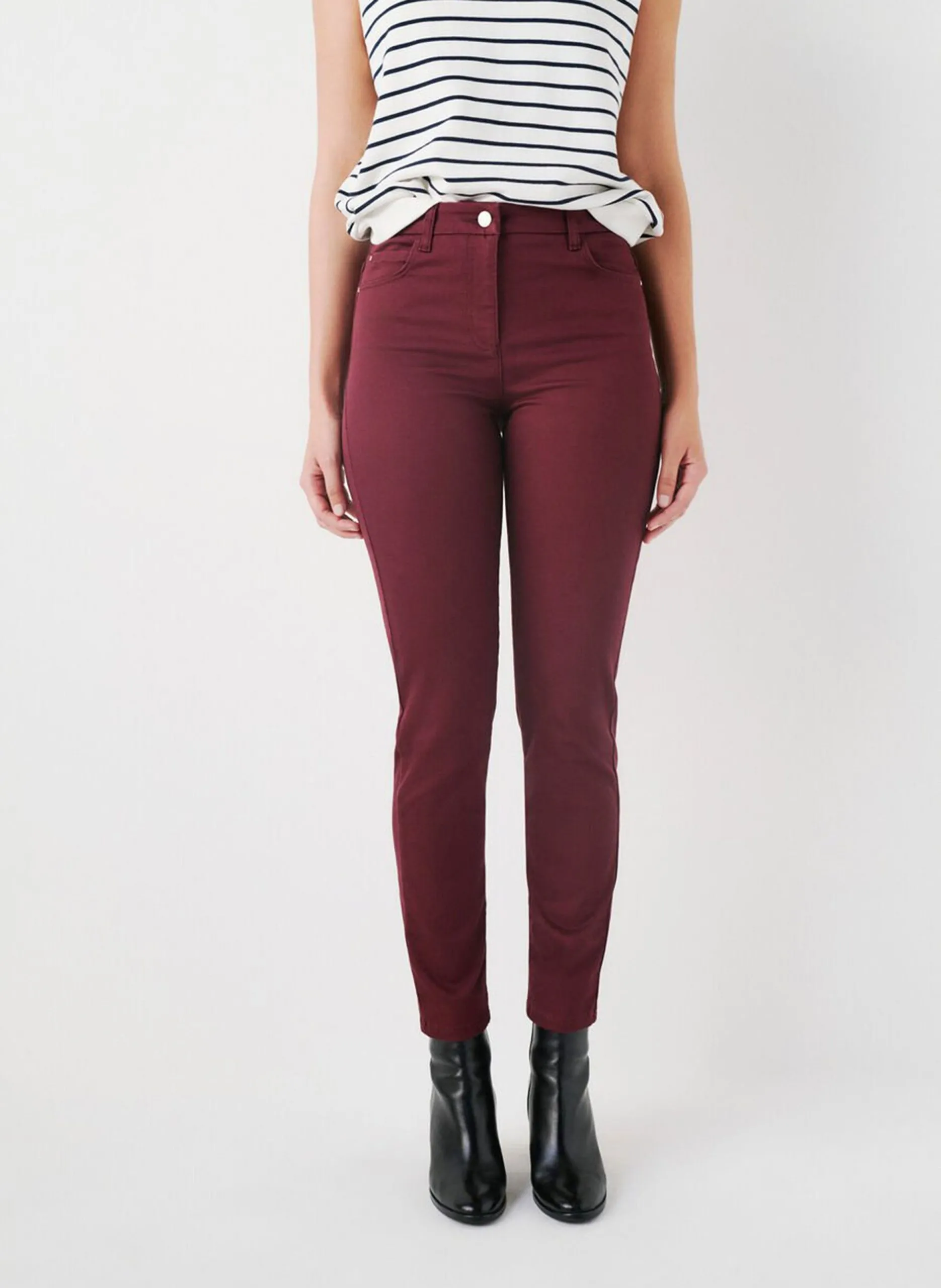 Hose aus Baumwoll-Mix, Slim Fit Rot PK002-TONYB