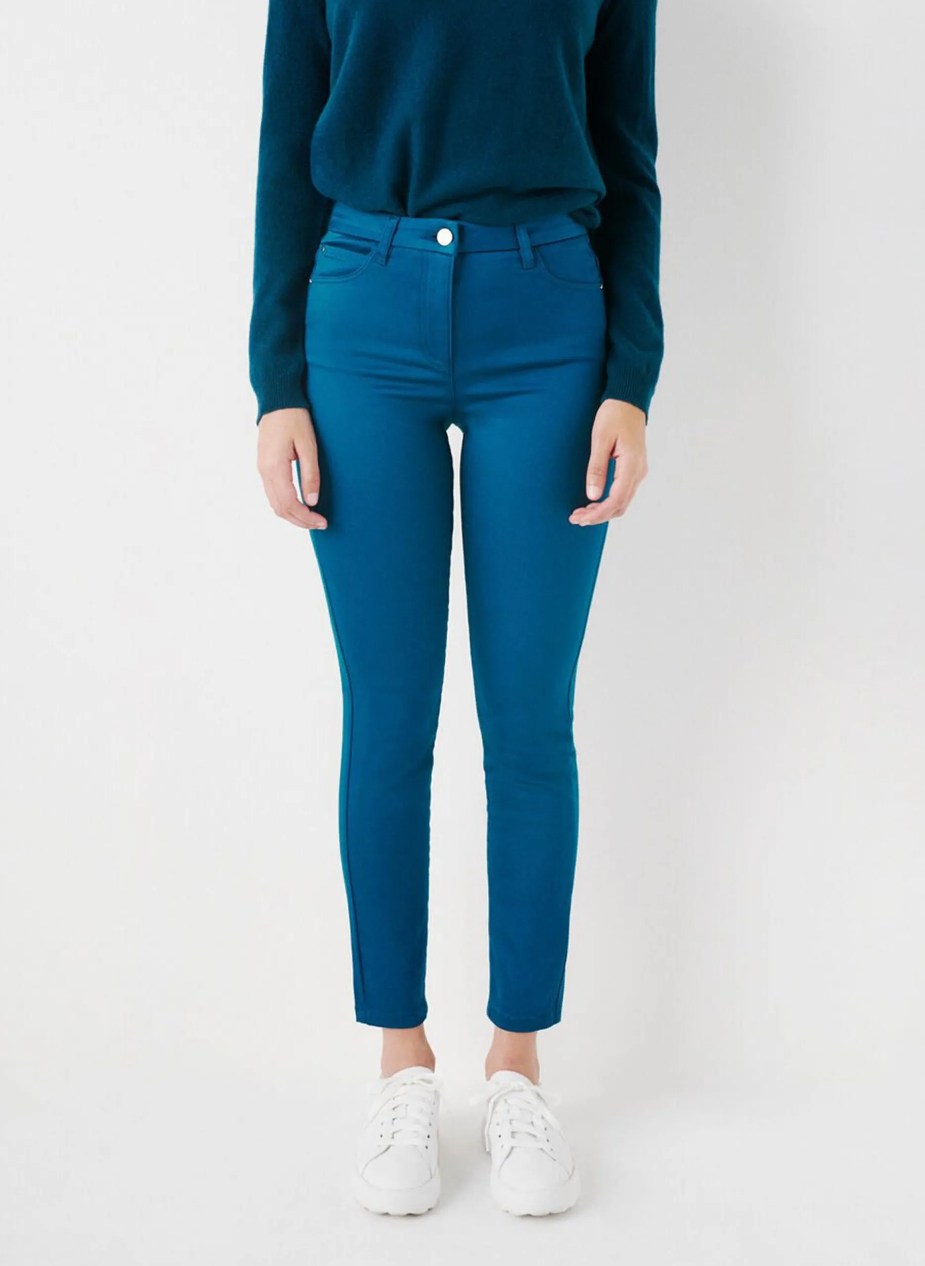 Hose aus Baumwoll-Mix, Slim Fit Blau PK002-TONYB