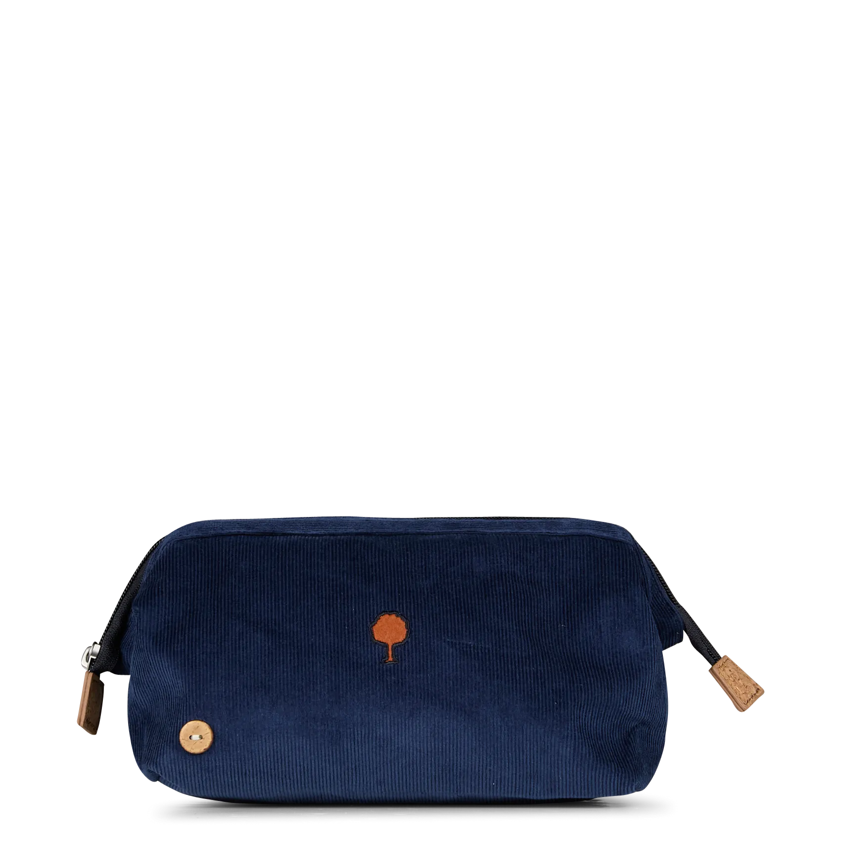 Gestreifte Kulturbeutel aus recycelter Baumwolle Blau