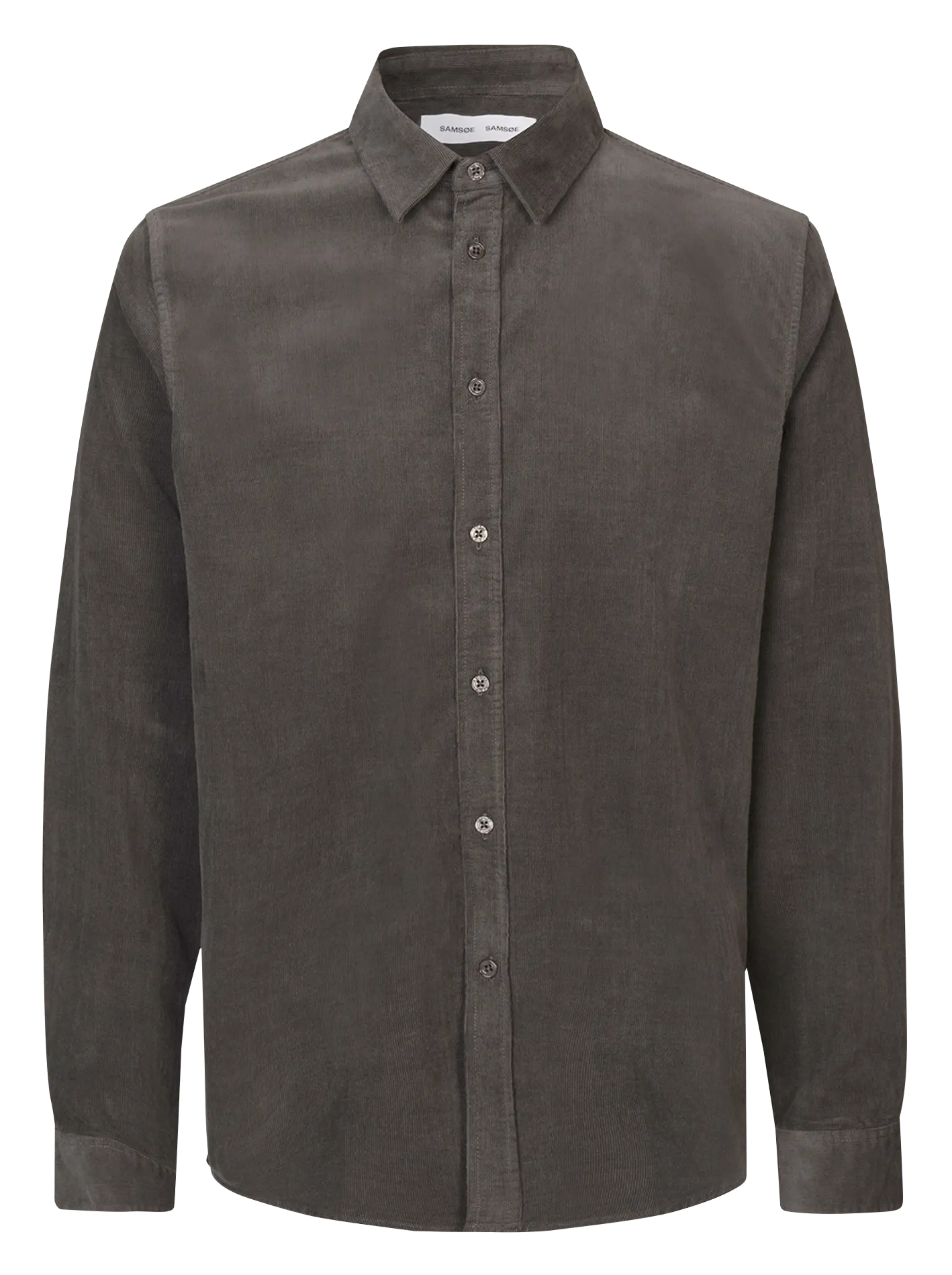 Bio-Baumwoll-Cordhemd Grau SALIAM