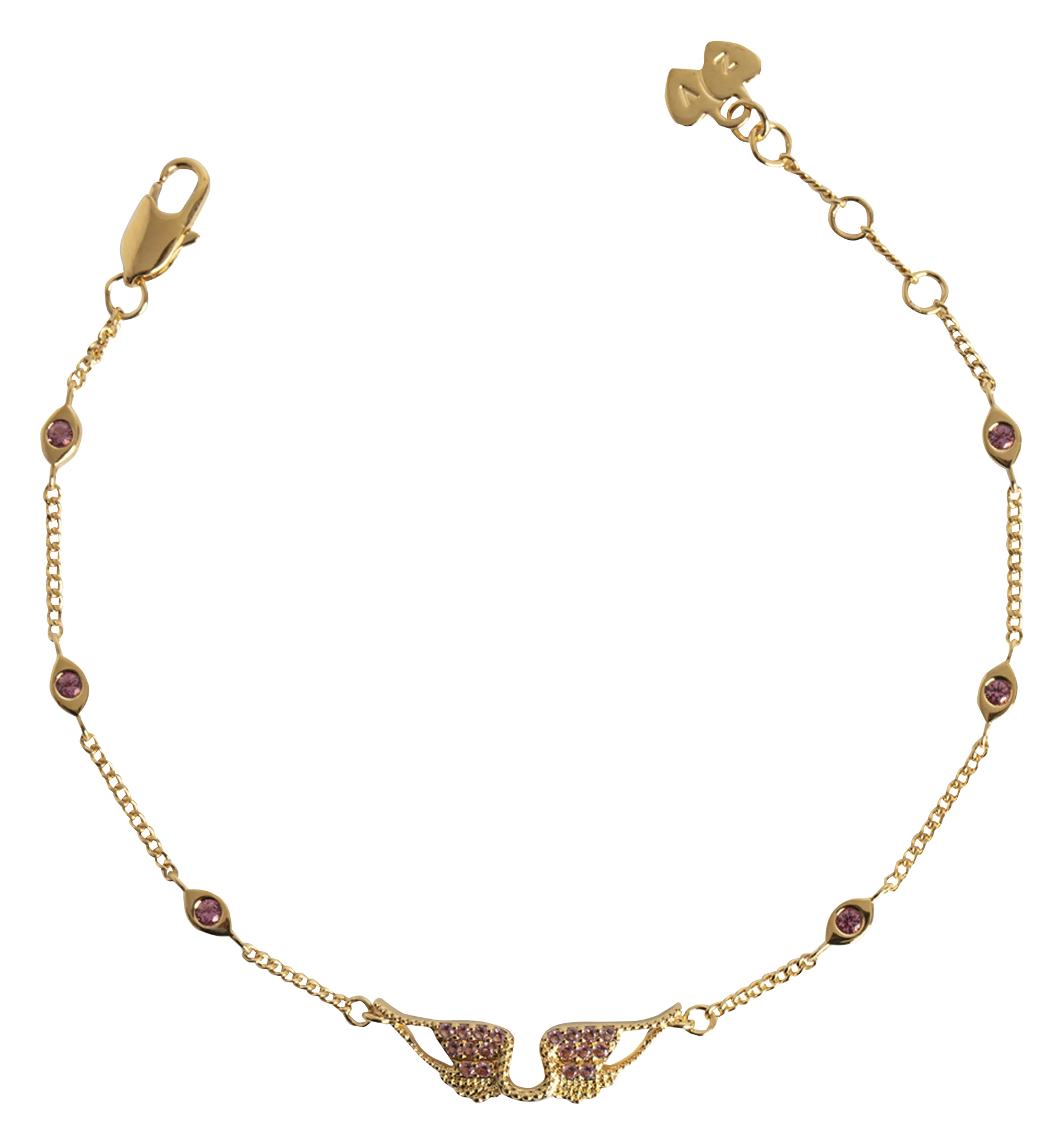 Armband aus vergoldetem Messing Gelb ROCK