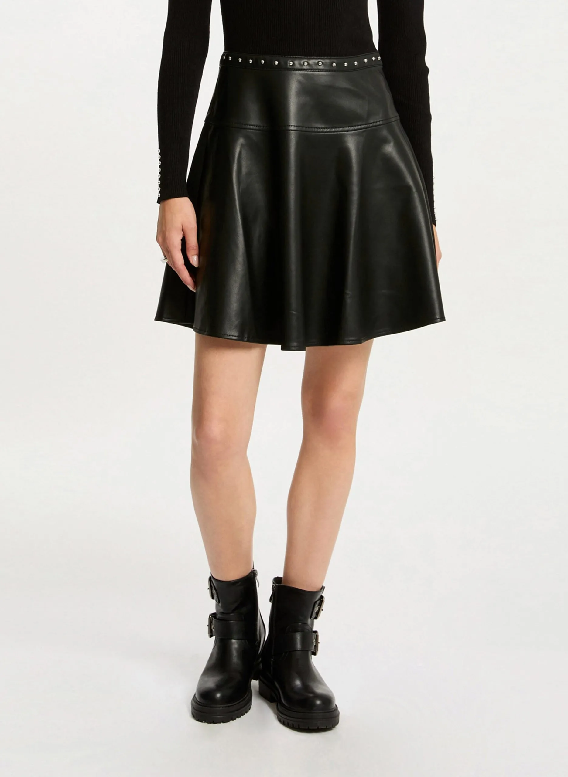 Kurzes Skaterkleid 2-in-1 Braun 242-RPEPPER