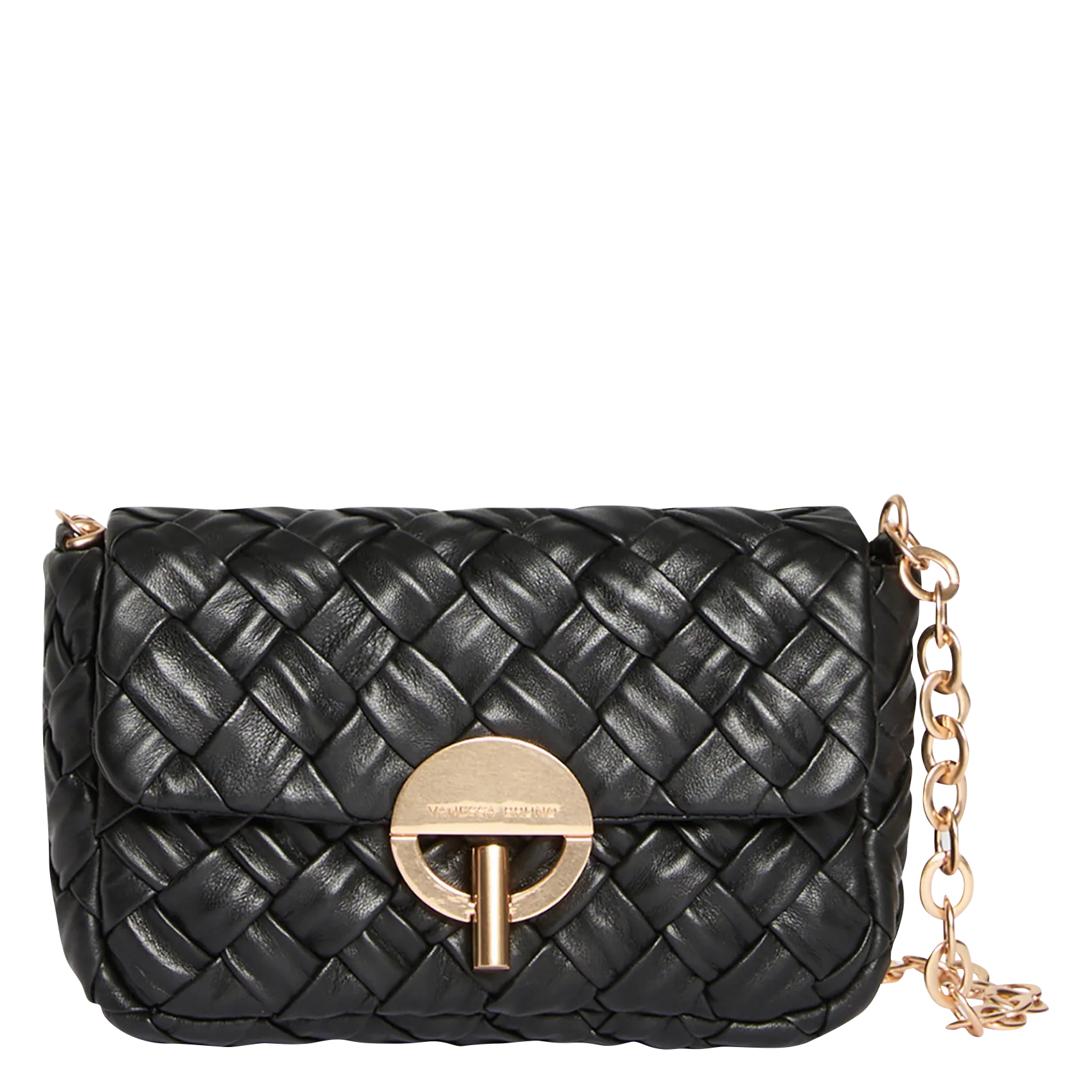 Metropolis Gilda - Umhängetasche aus geflochtenem Leder Schwarz NANO MOON