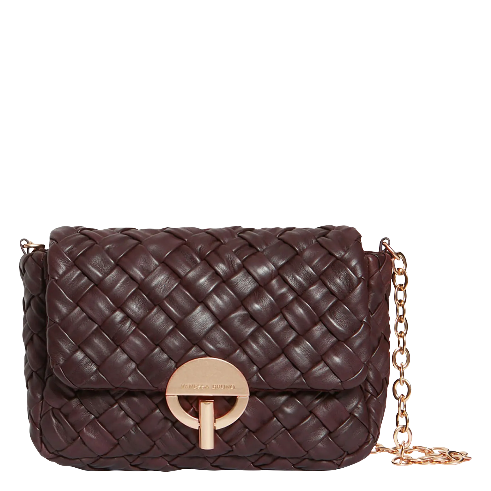 Metropolis Gilda - Umhängetasche aus geflochtenem Leder Braun MOON M