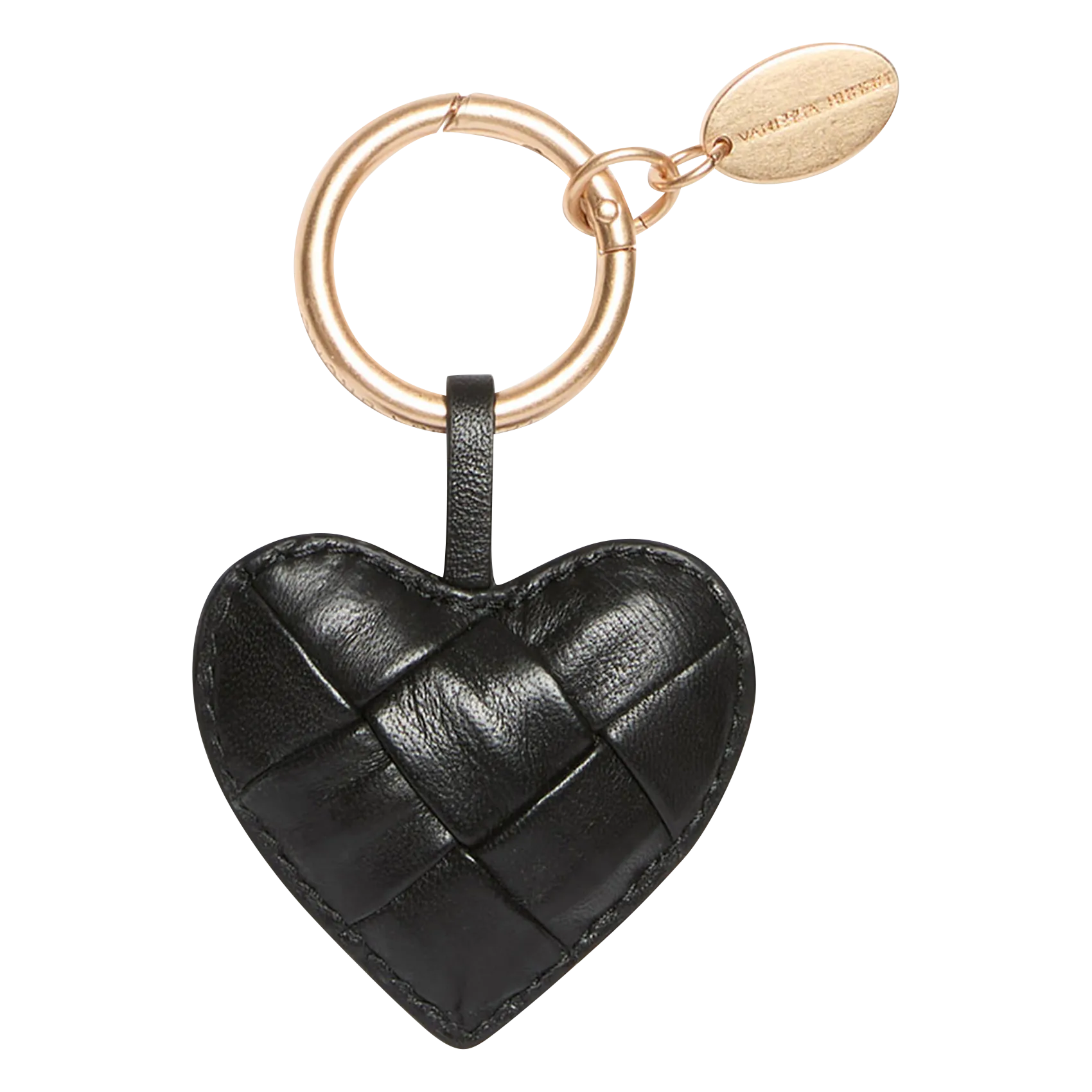Herzanhänger aus Leder Schwarz CHARM COEUR