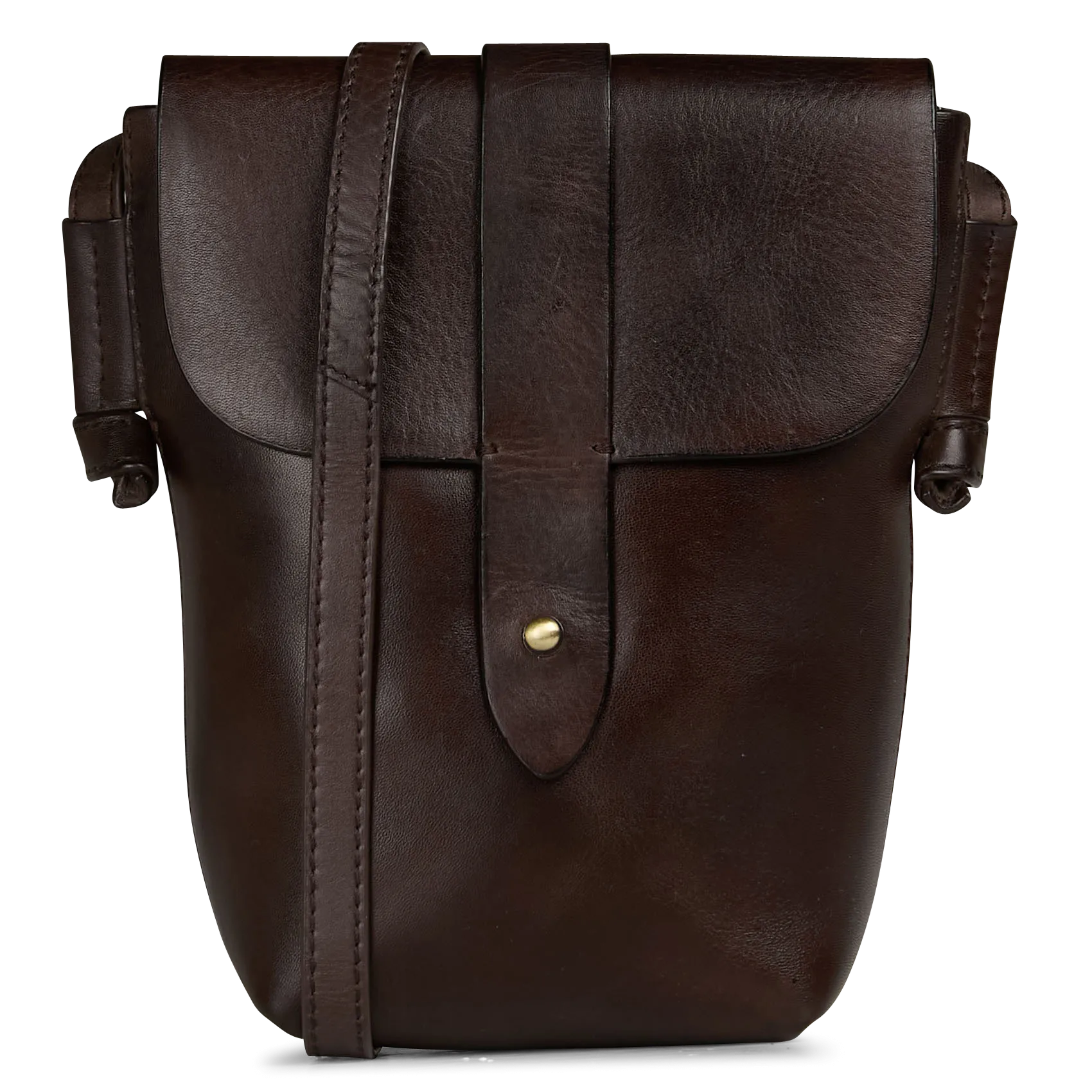 Brieftasche aus Leder Braun GABRIEL MINI