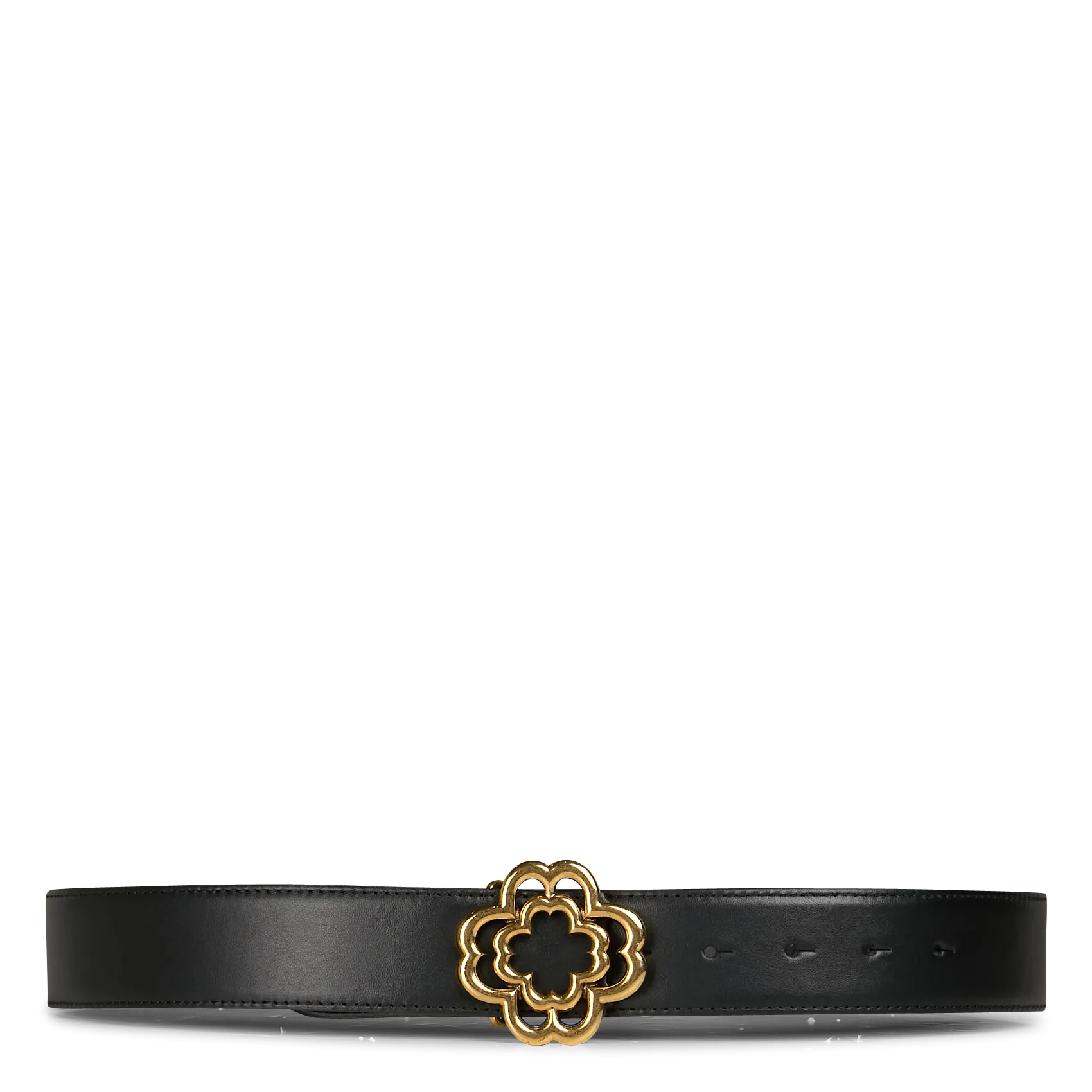 Gürtel mit Nieten aus Leder Schwarz