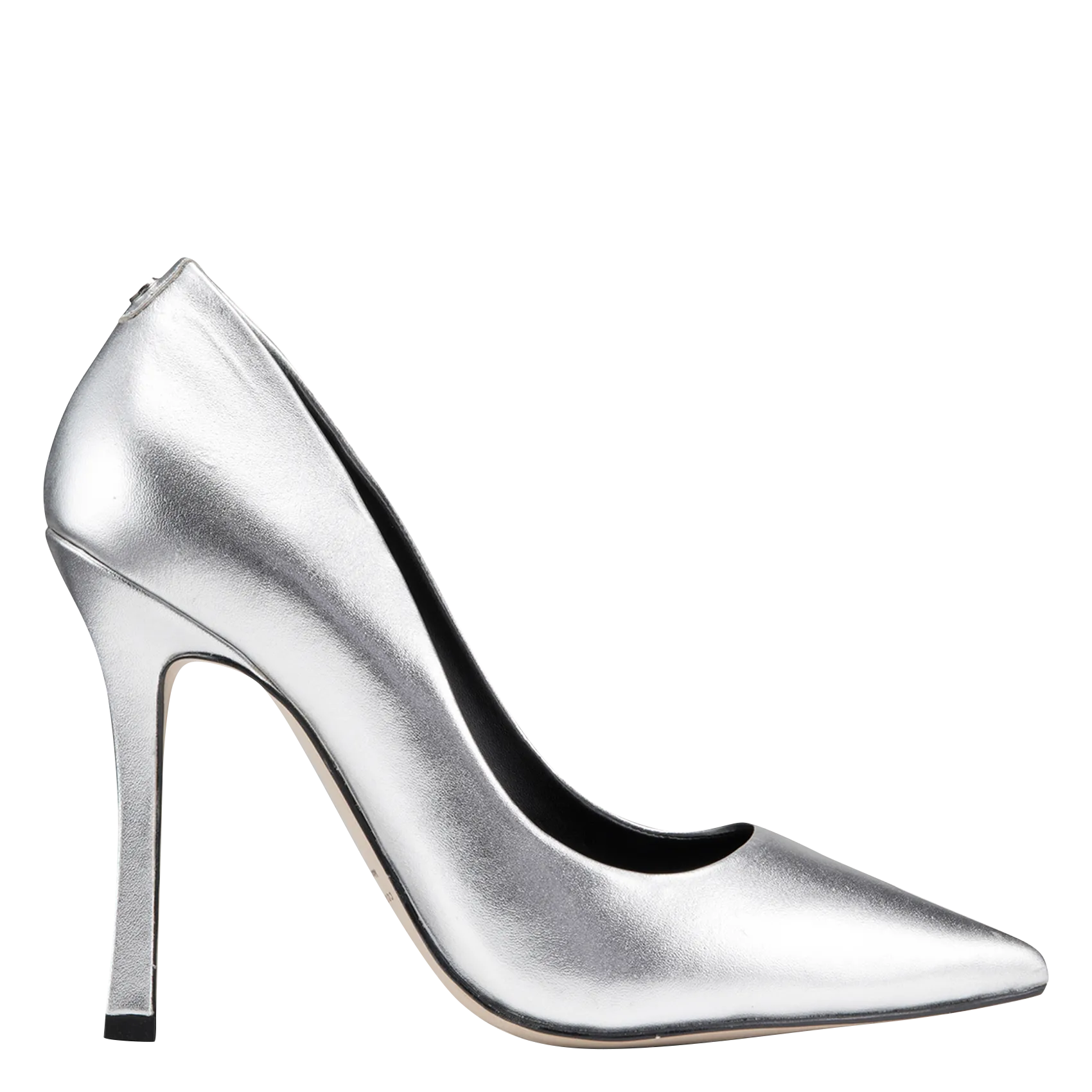 Lederpumps mit Lurex Silber AELA