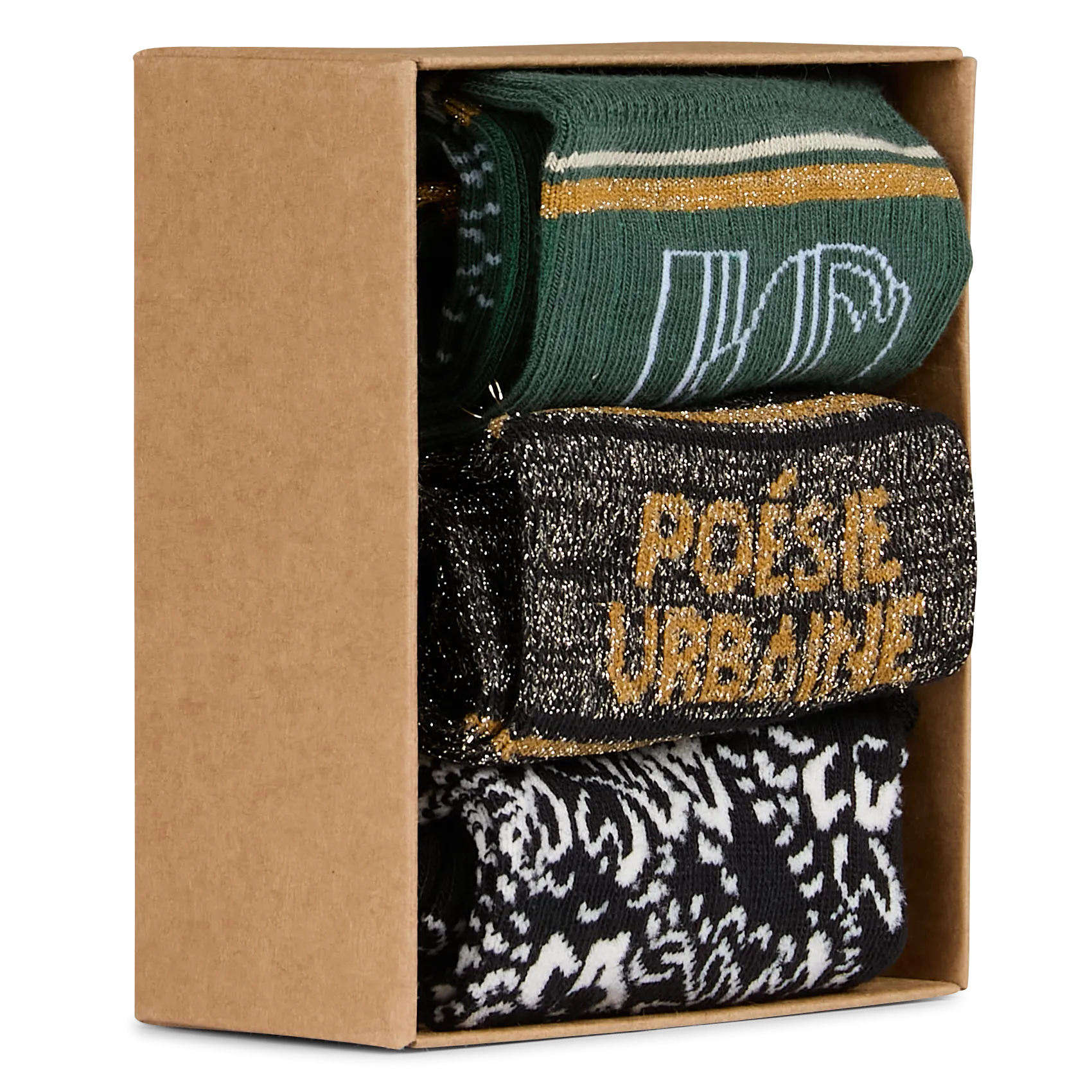 3er-Pack Socken aus Baumwoll-Mix Grun