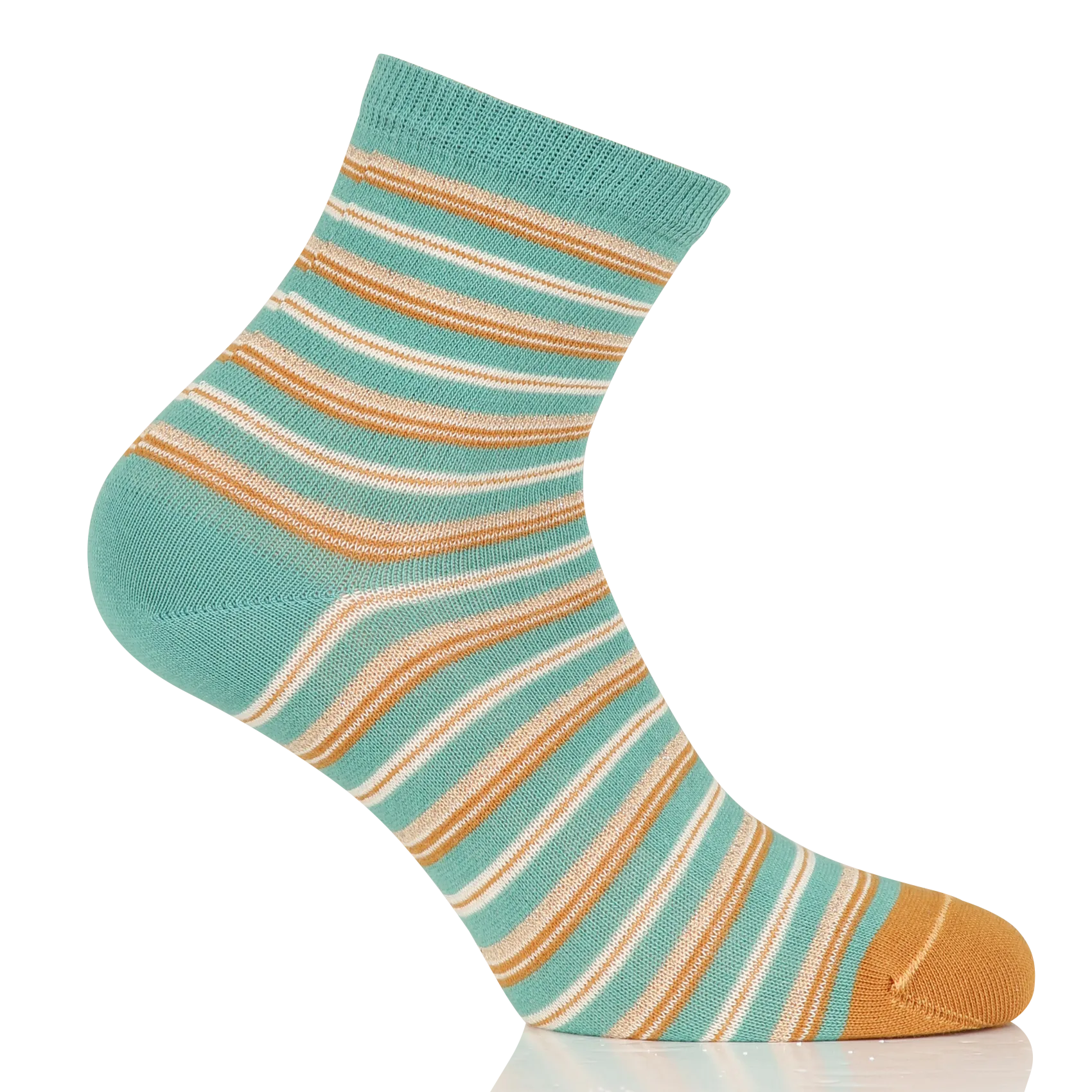 Gestreifte Socken Grun