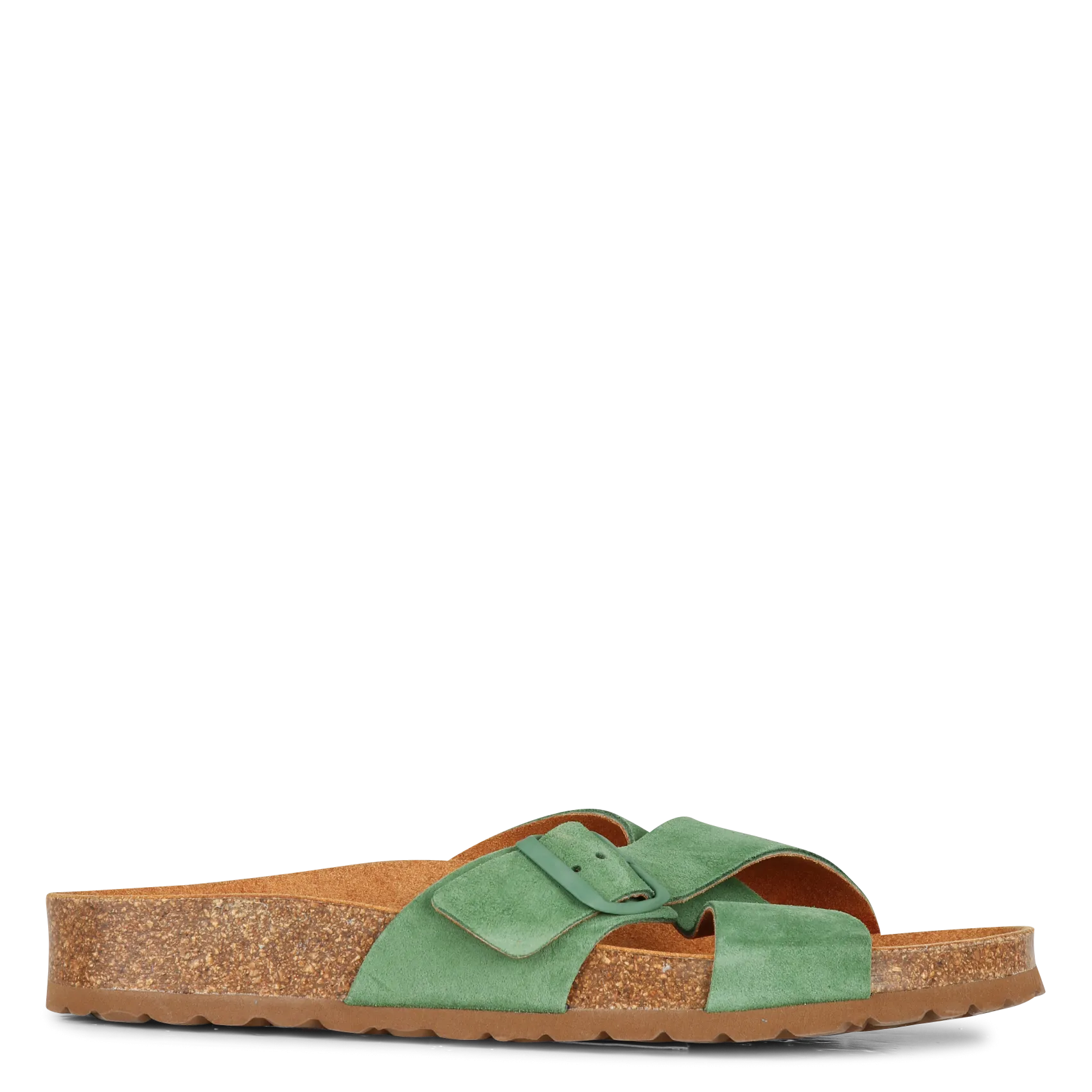 Doppelt gekreuzte Riemen-Sandalen Grun