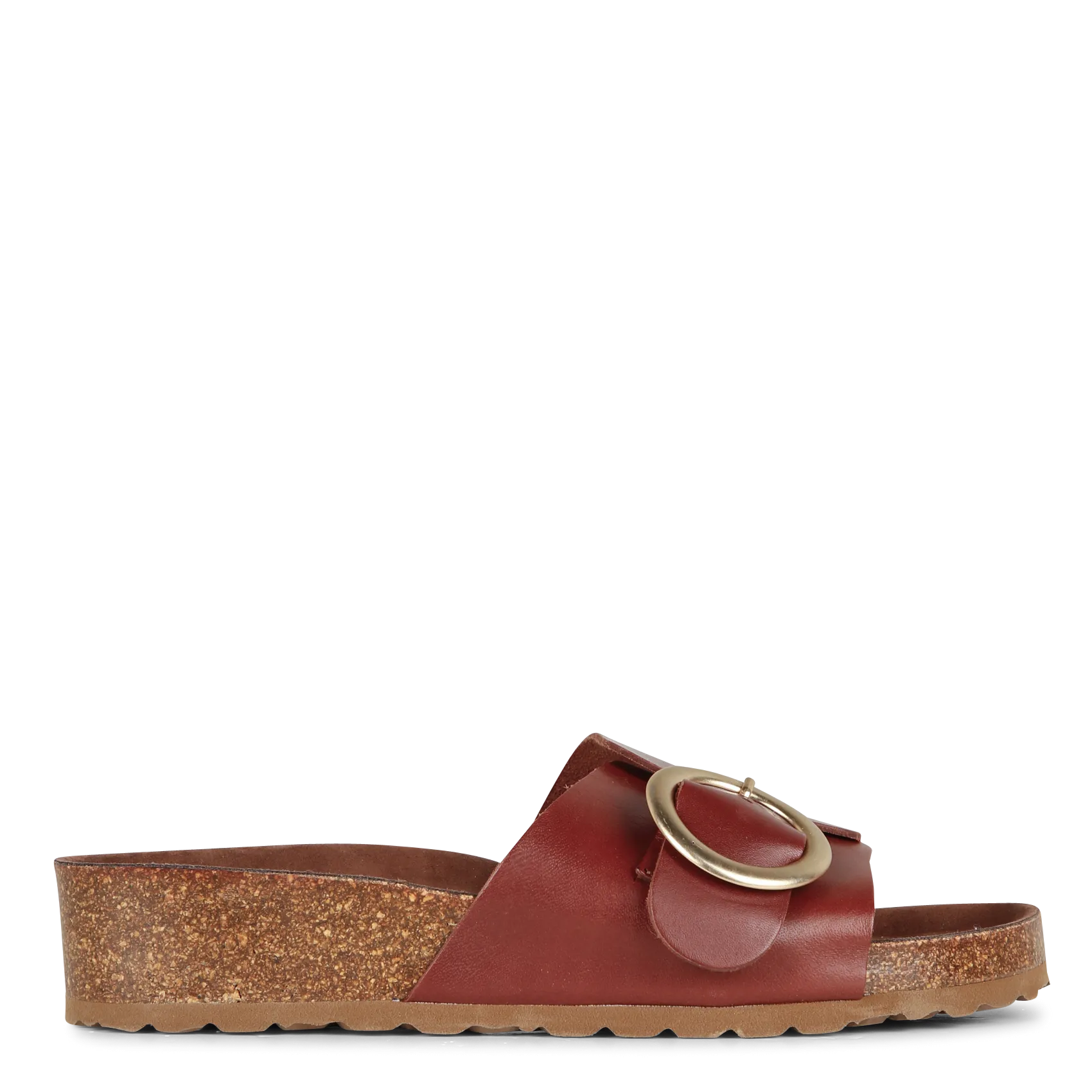 Sandalen mit Metallschnallen Beige