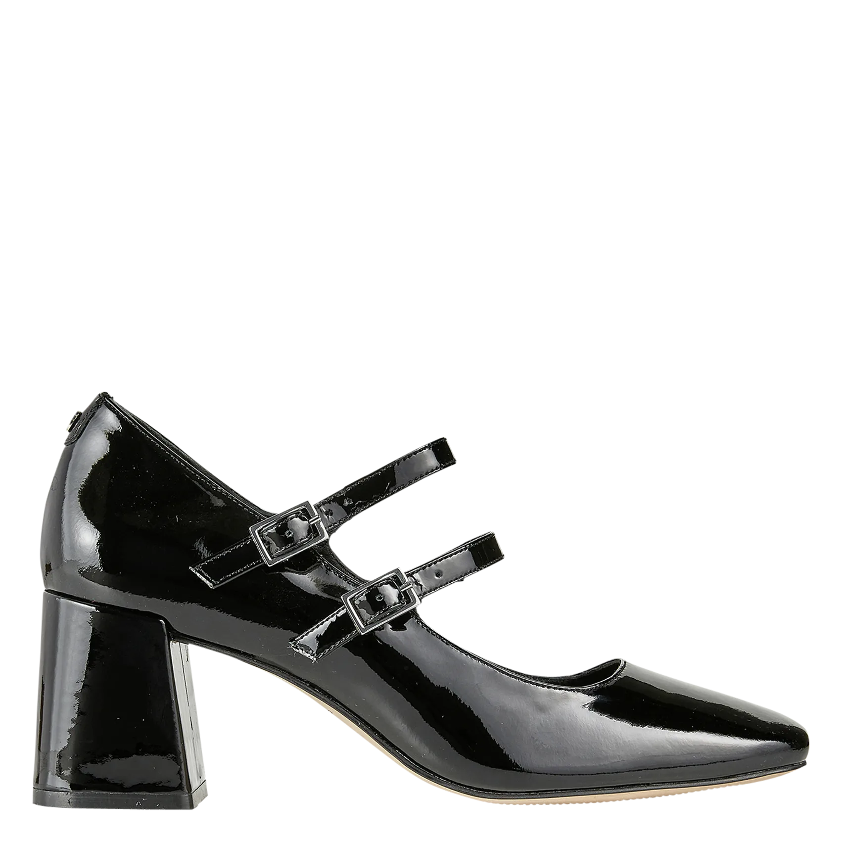 Riemchenschuhe aus Lackleder Schwarz BLANCHE