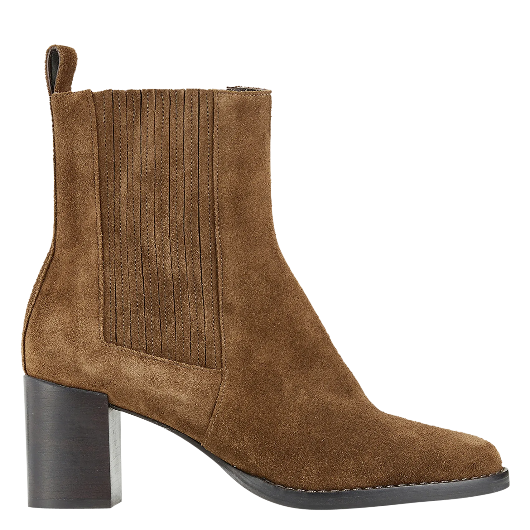 Stiefeletten aus Veloursleder Braun BELLA