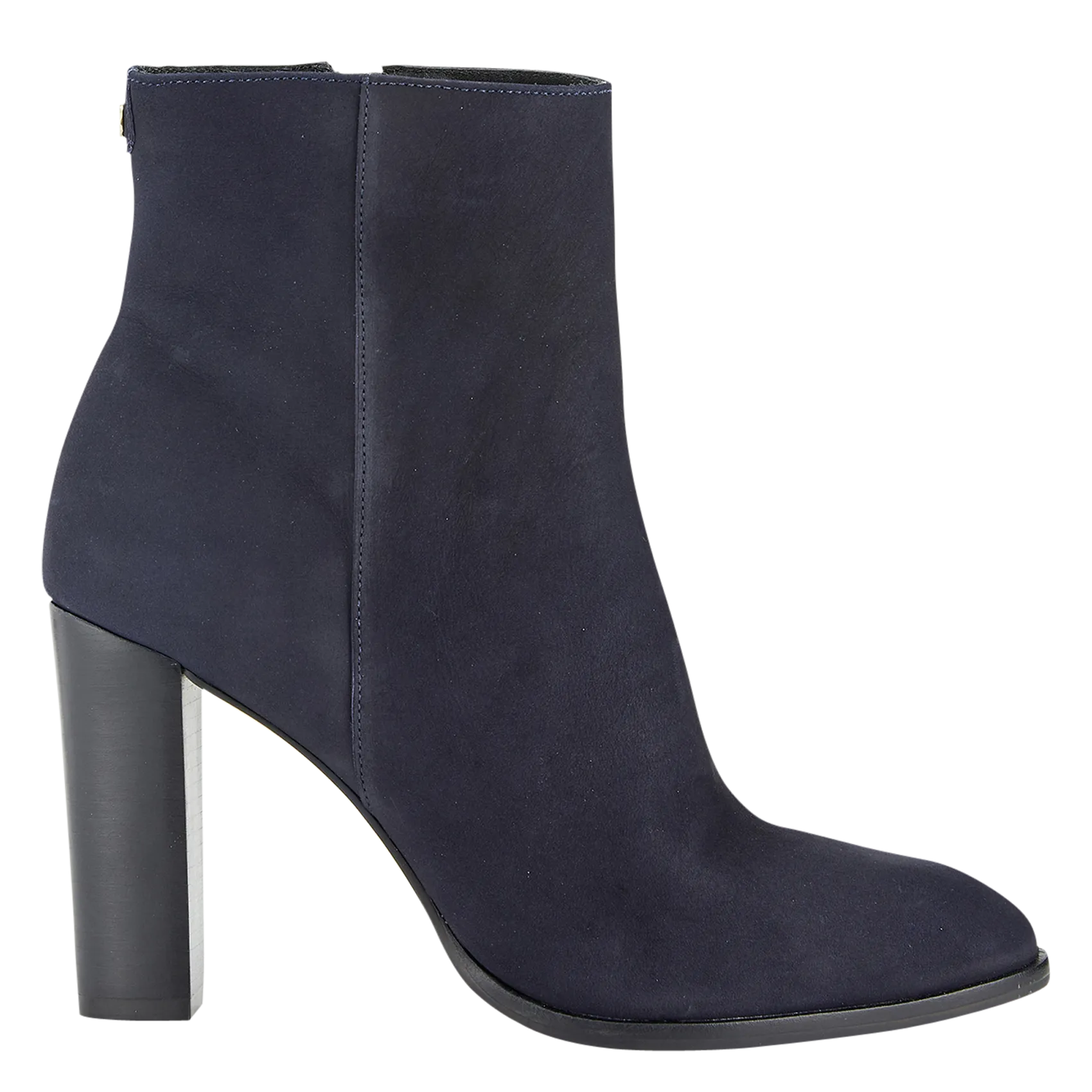 Veloursleder-Stiefeletten mit Absatz Blau WALIMAS