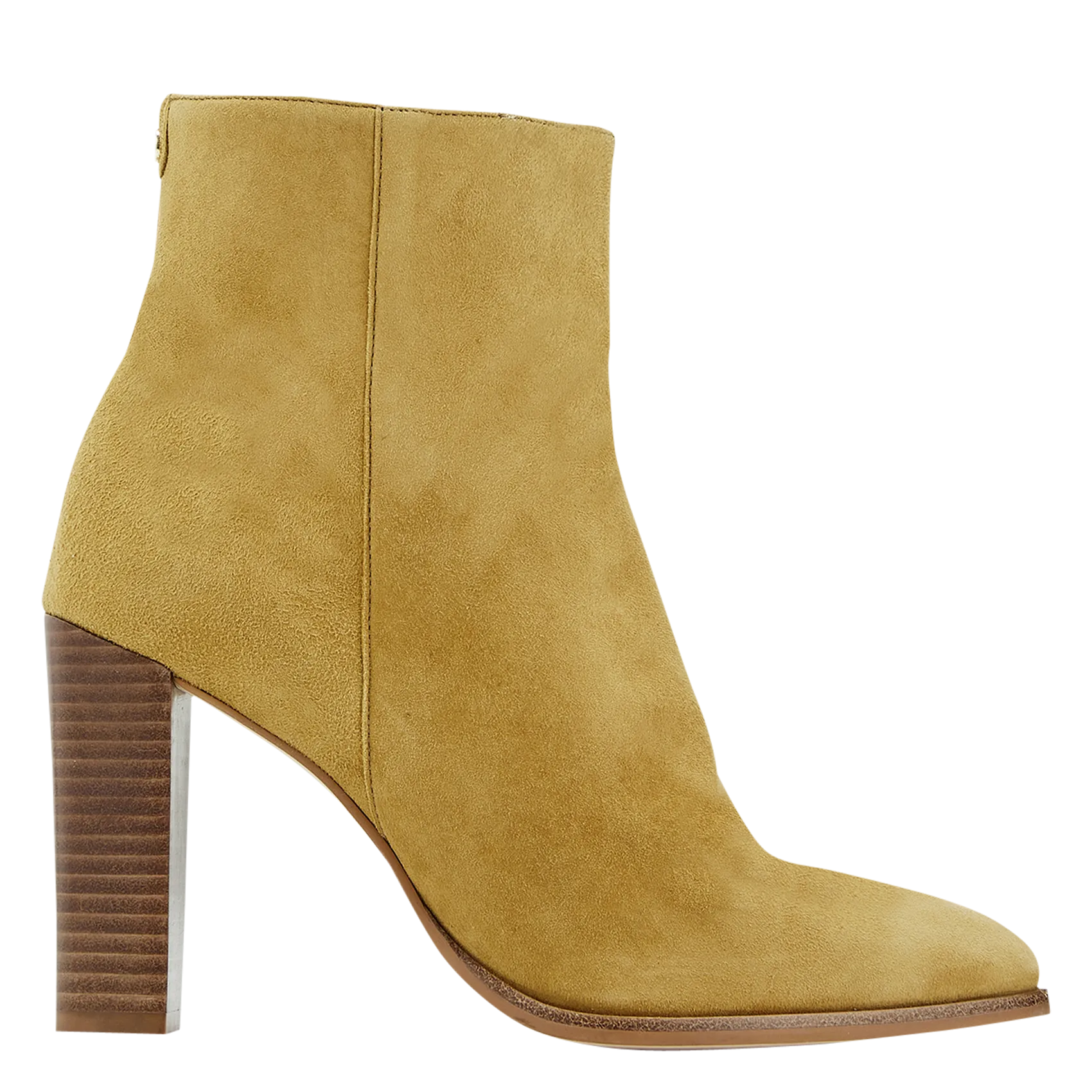 Veloursleder-Stiefeletten mit Absatz Grun WALIMAS