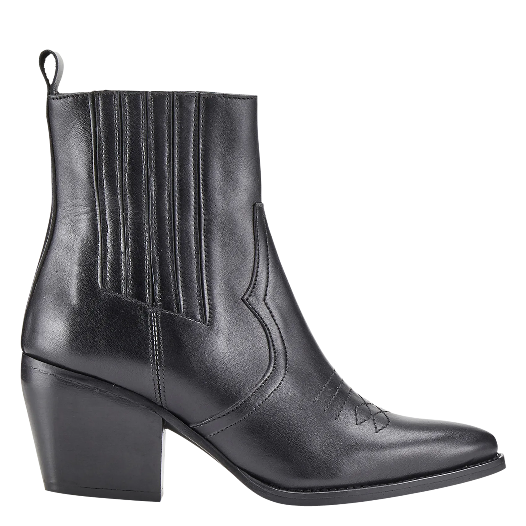 Western Chelsea Stiefeletten aus Leder Schwarz PETULA