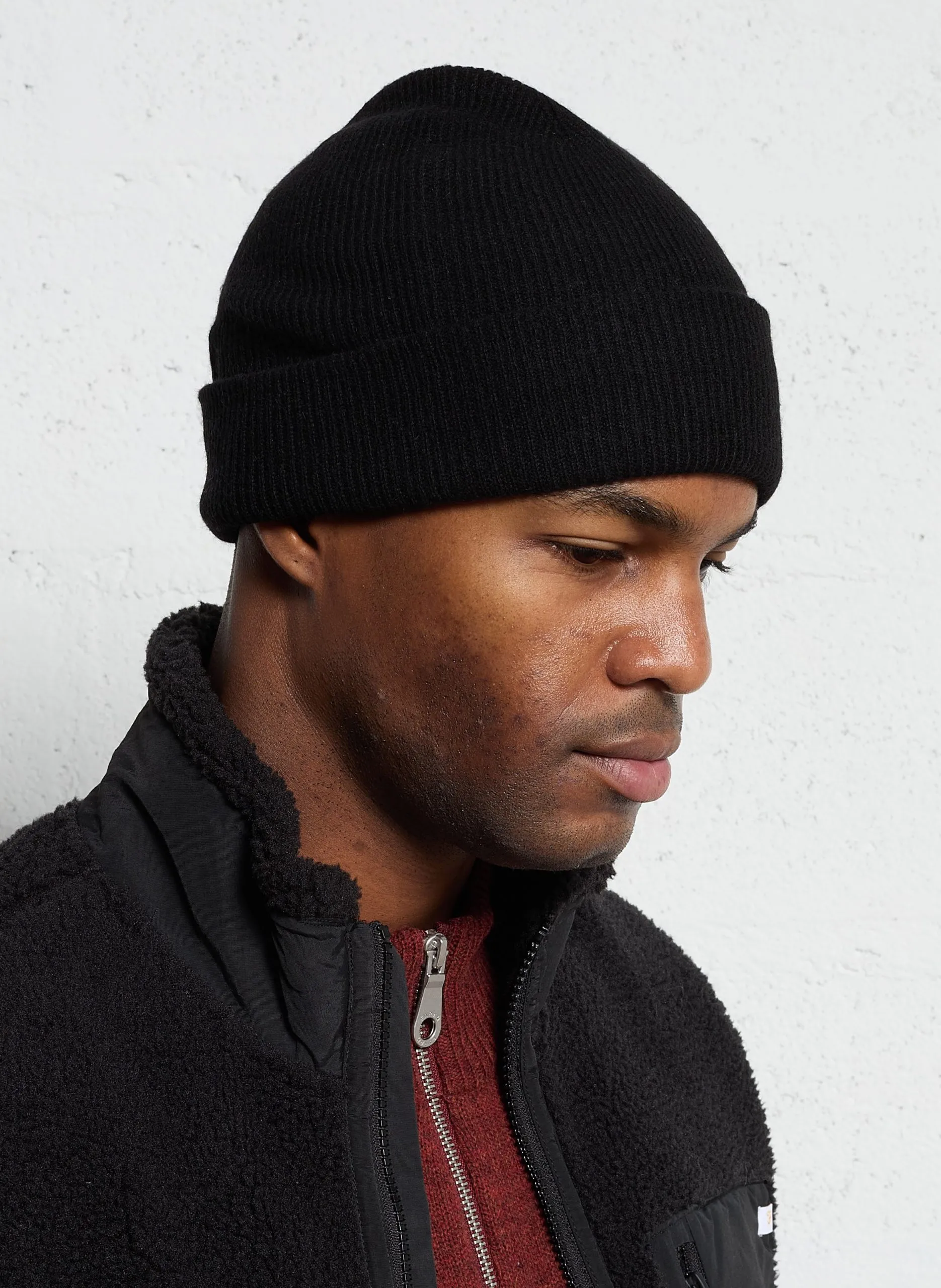 Kaschmirmütze Schwarz