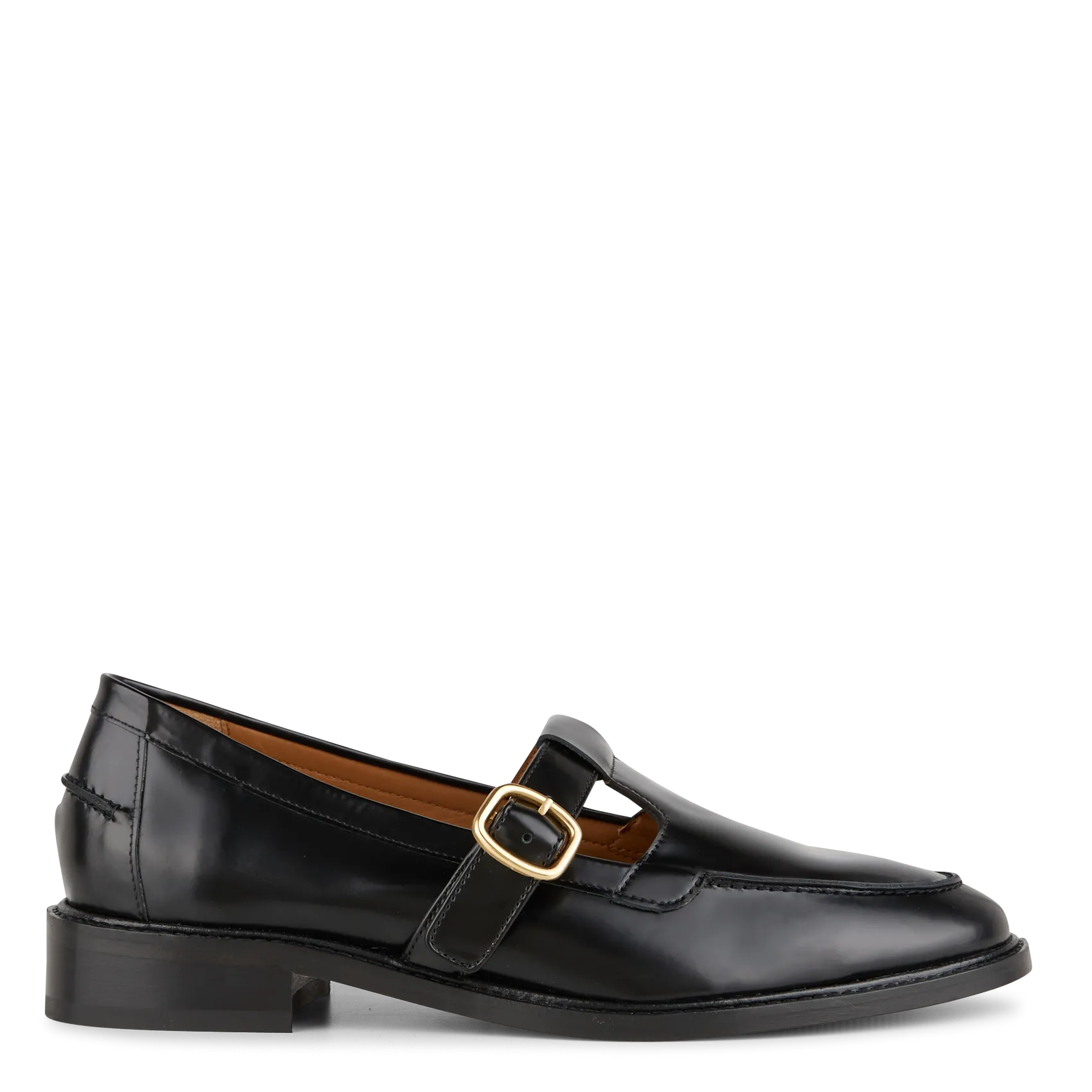 Bedruckte Leder-Derbys Schwarz N°84