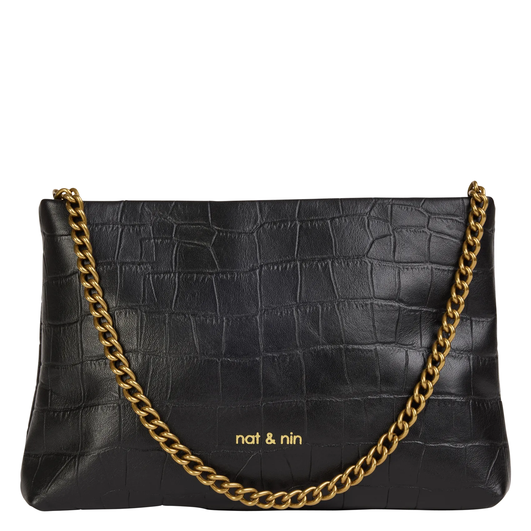 Breiter Ledergürtel mit Nieten Schwarz MOLLY