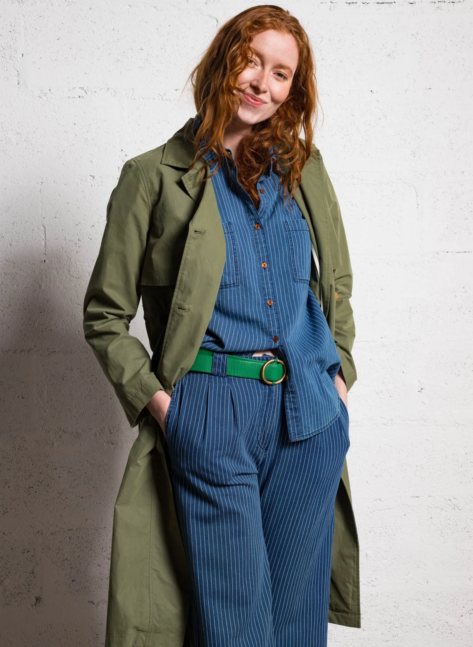 Odessa - Trenchcoat aus Baumwoll-Mix Khaki