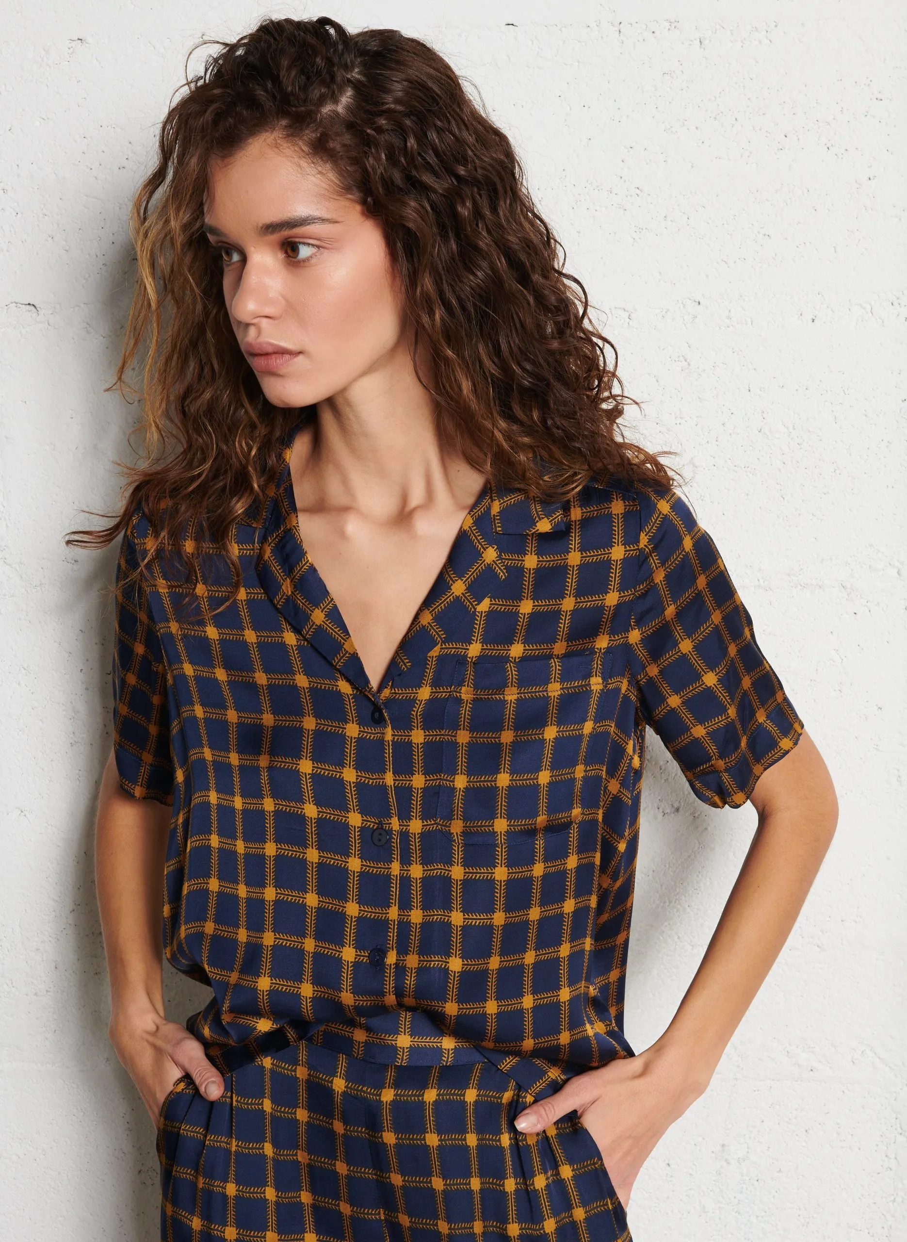 Kariertes Freizeithemd Blau