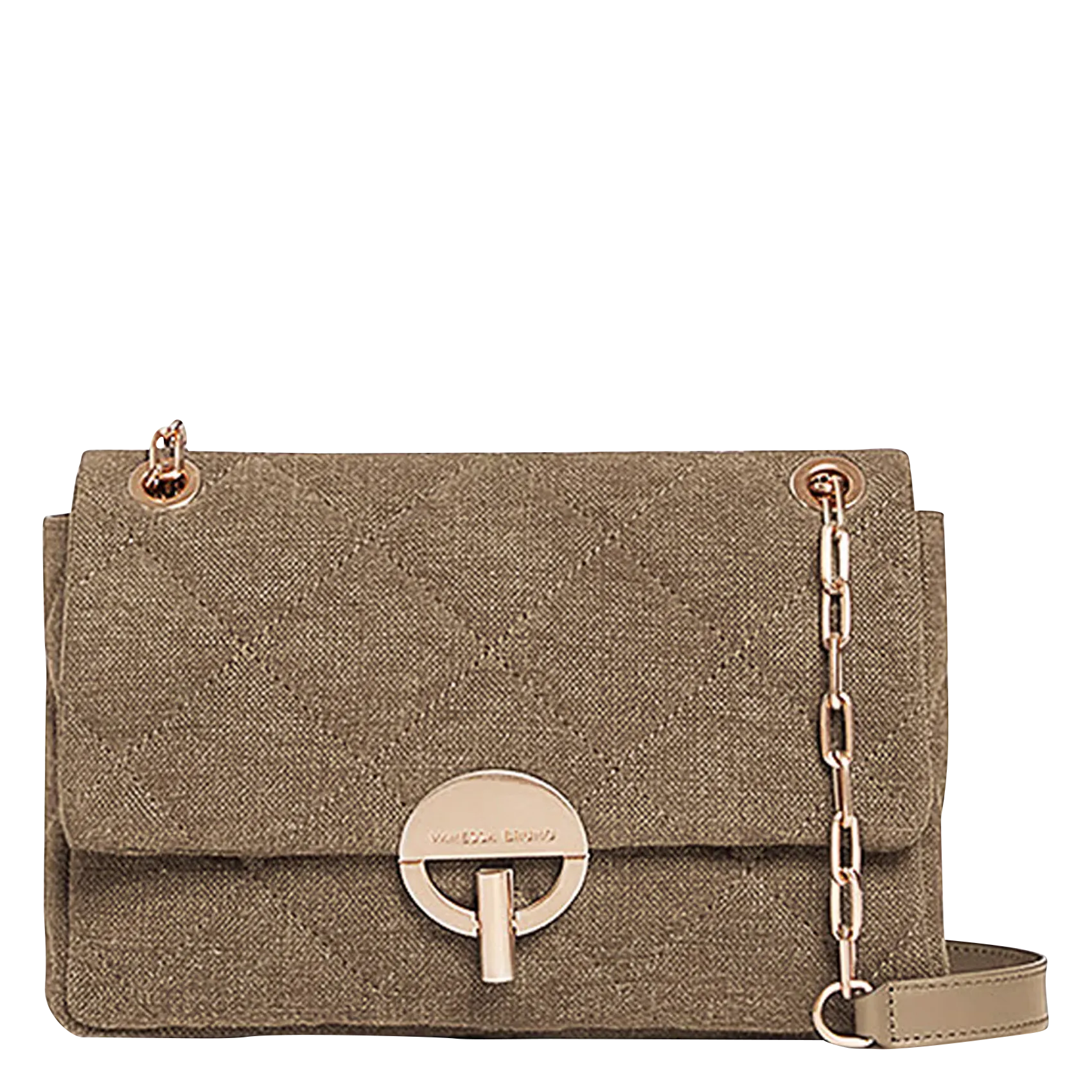 Umhängetasche aus Leinen Grun MOON L