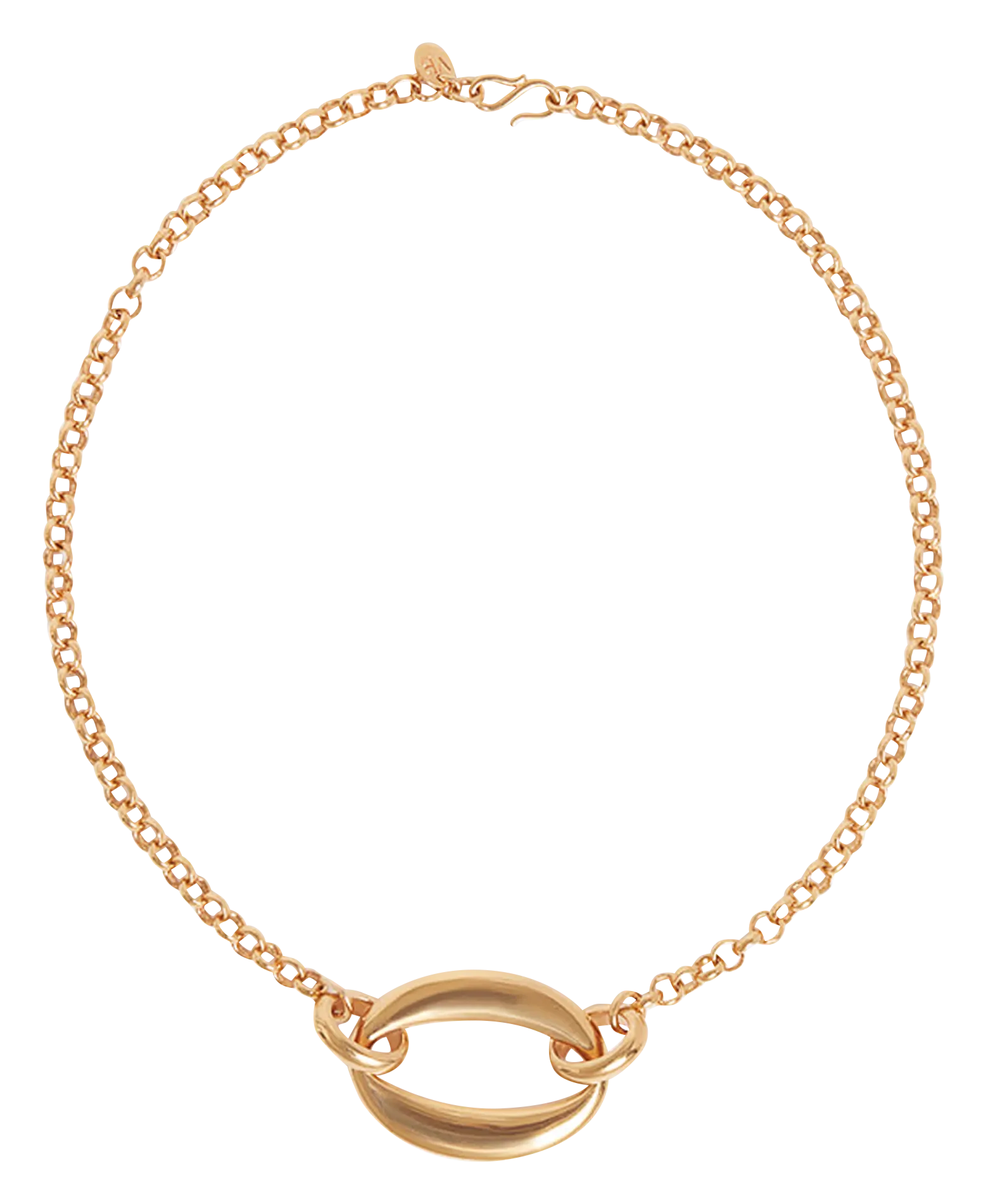 Disco - Kurze Halskette aus vergoldetem Messing Golden