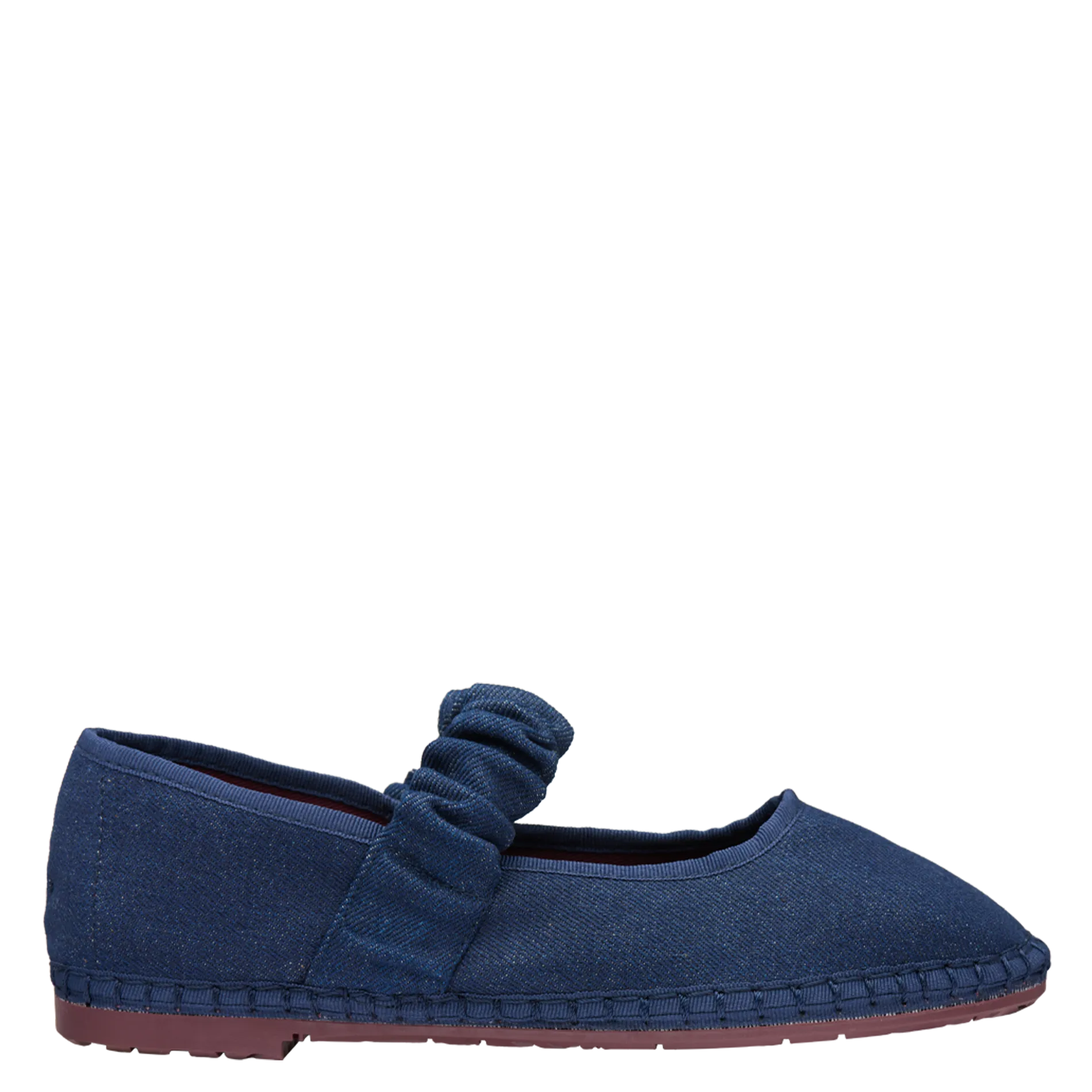 Ballerinas aus Baumwolldenim Blau MAFALDA ROSTOVA