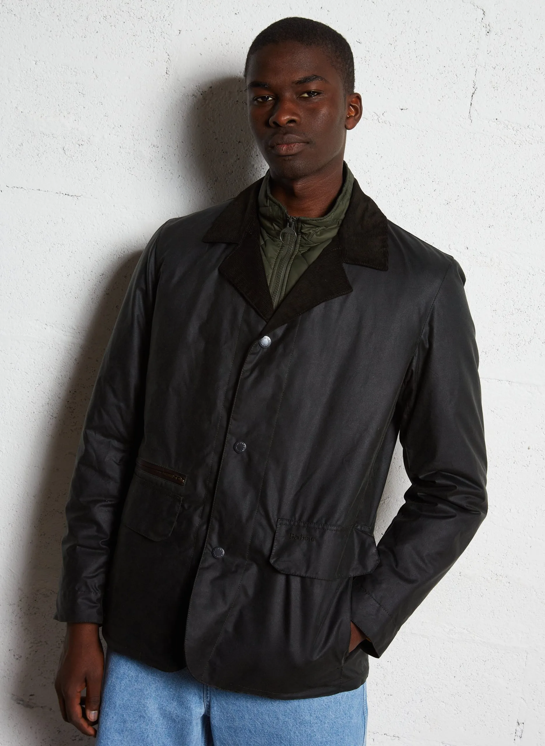 Gerade Baumwolljacke Grun CRASTER