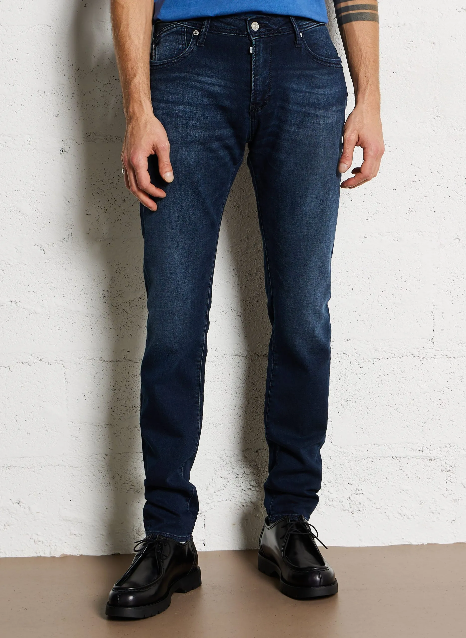 Slim Fit Stretch Jeans aus Baumwoll-Mix Blau 700/11JO