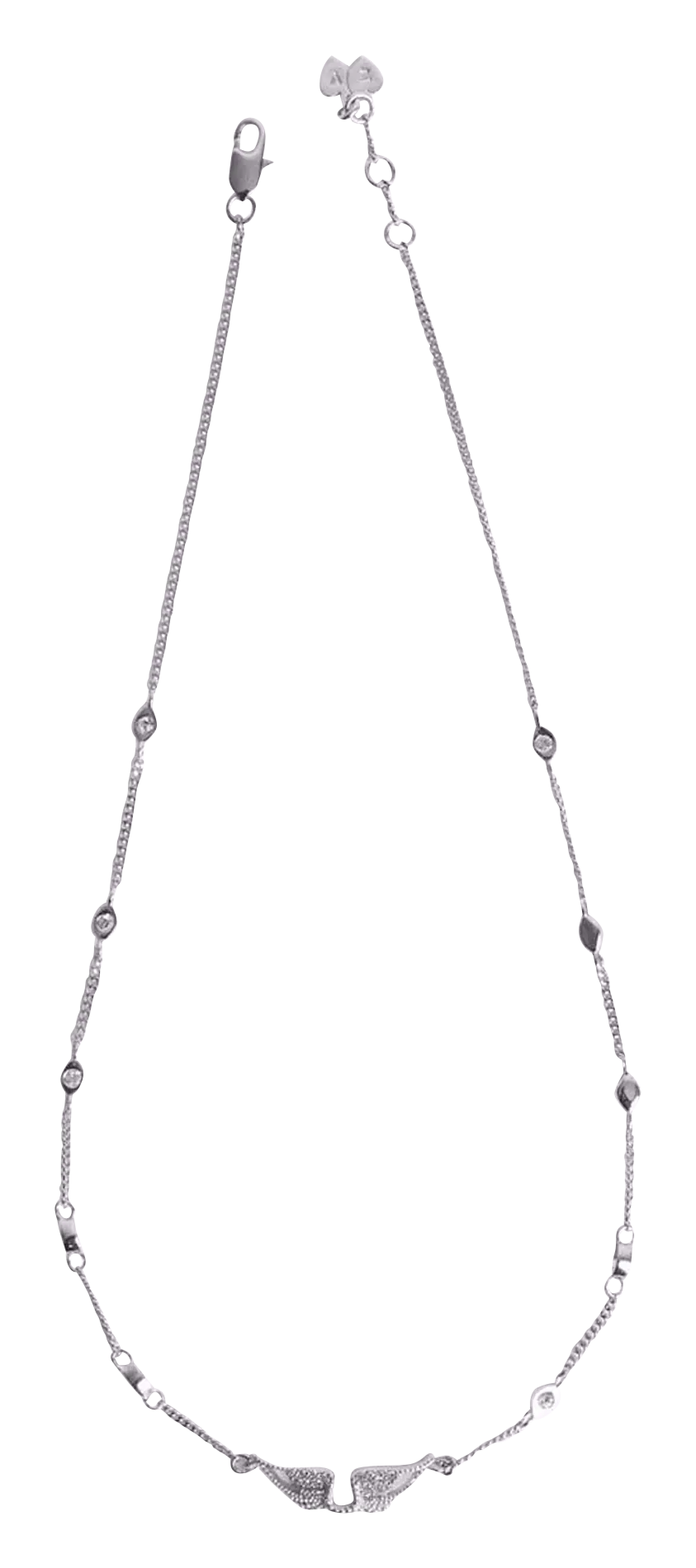 Strasshalskette Grau ROCK