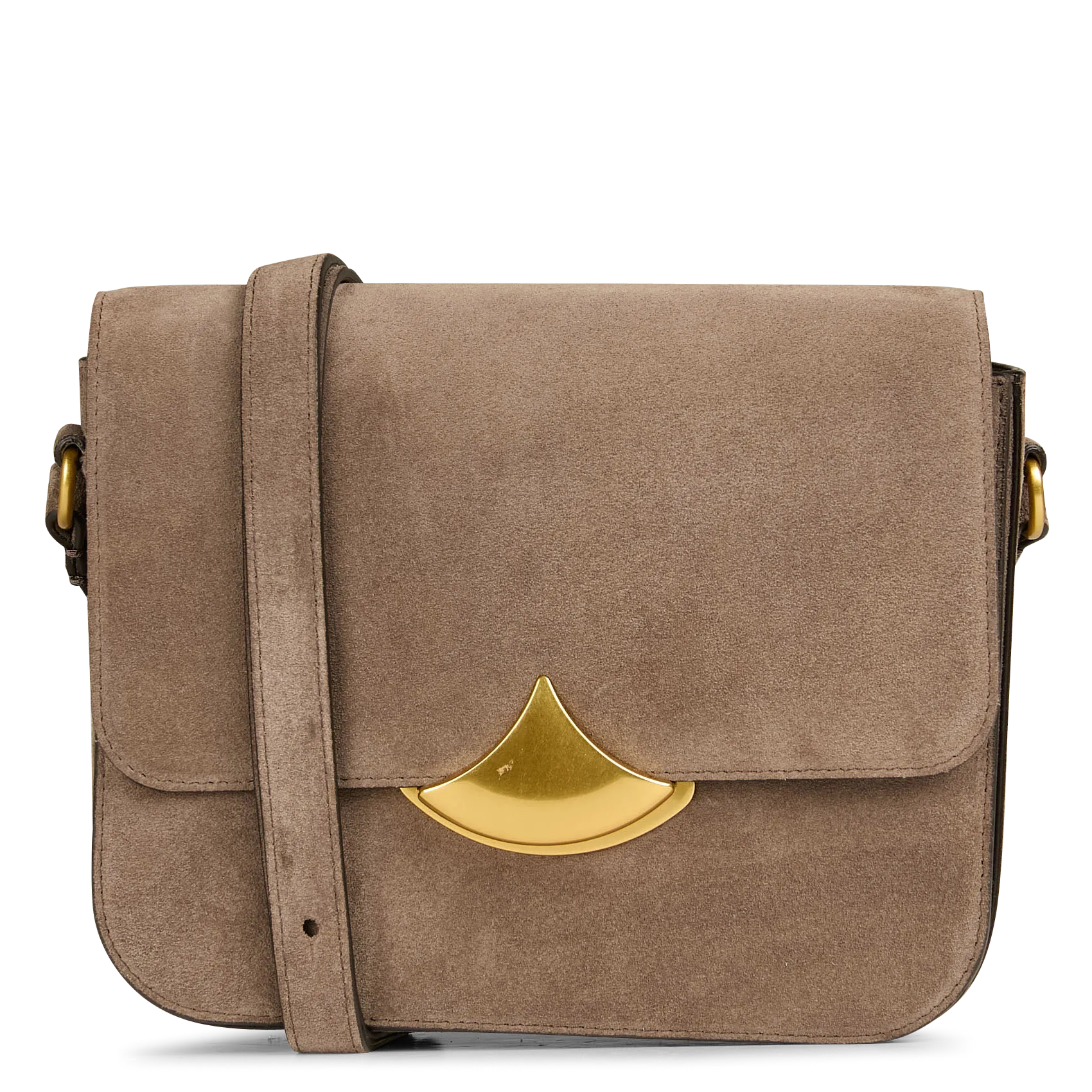 Gestreifte Umhängetasche aus Leder Grau DIVILUZ