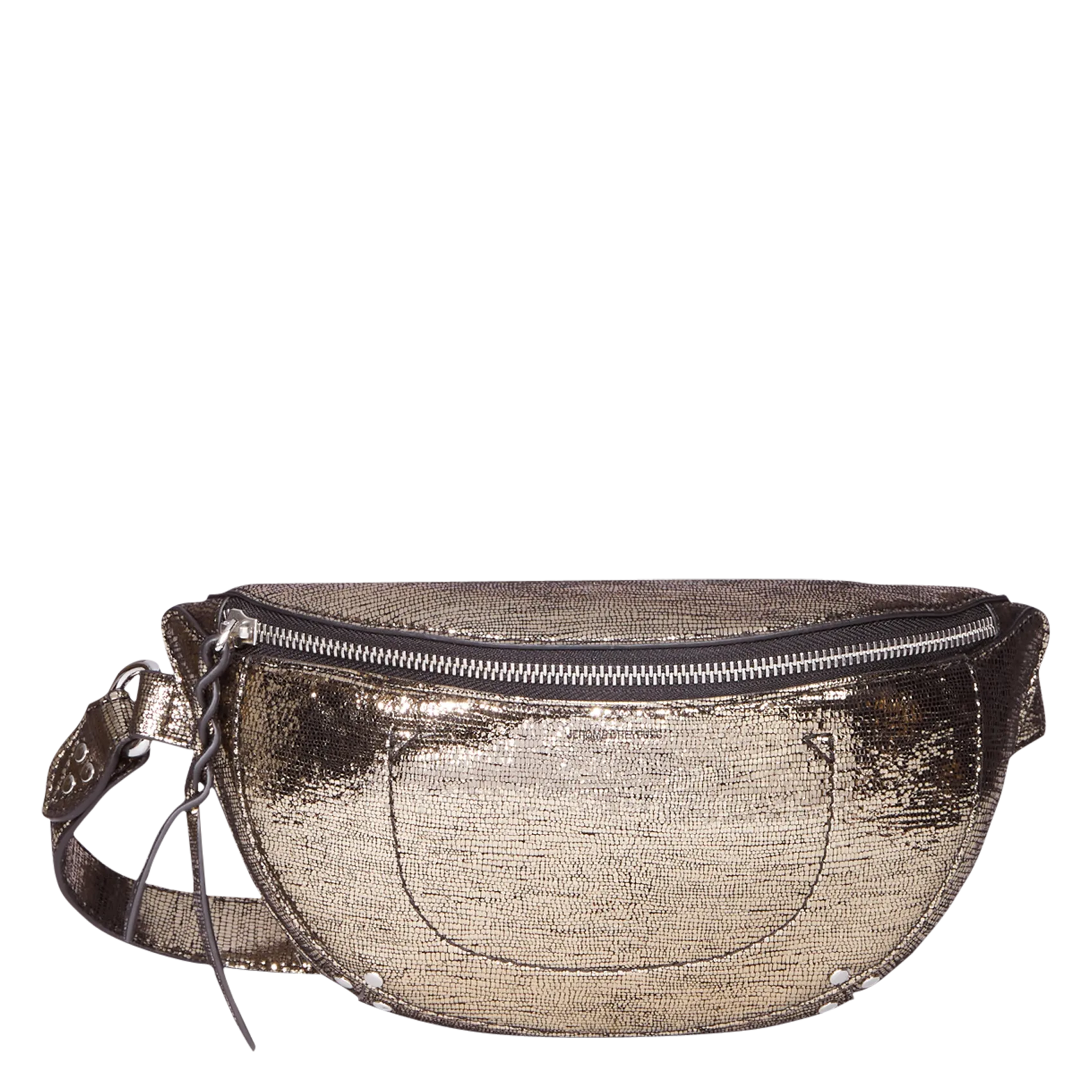 Hüfttasche aus Metallic-Leder Golden LINO