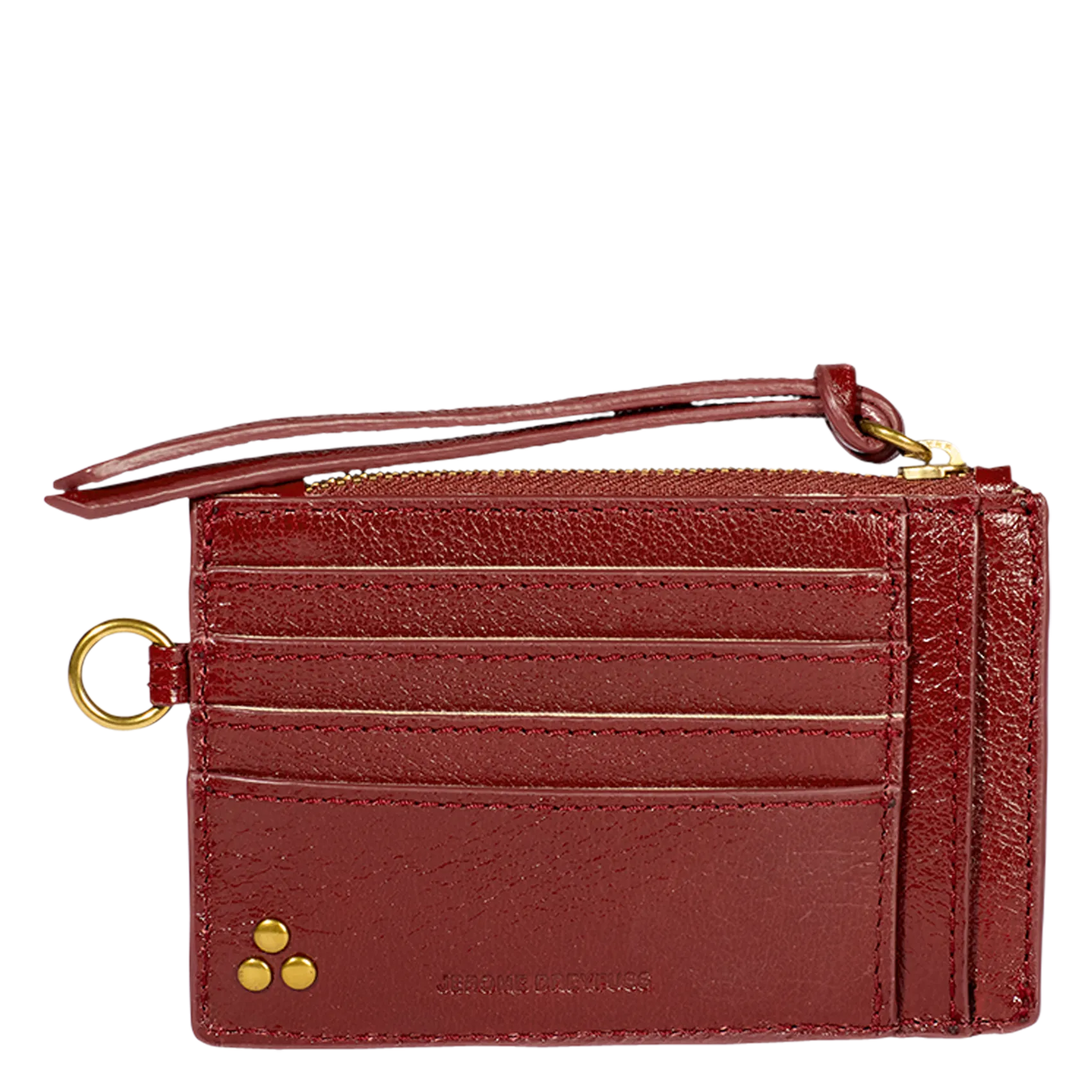 Reißverschlusstasche mit Ring Braun LUCKY